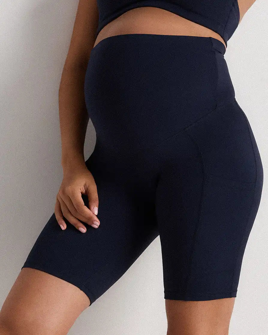 Ultra-Form Maternity Pocket Bike Short 9"