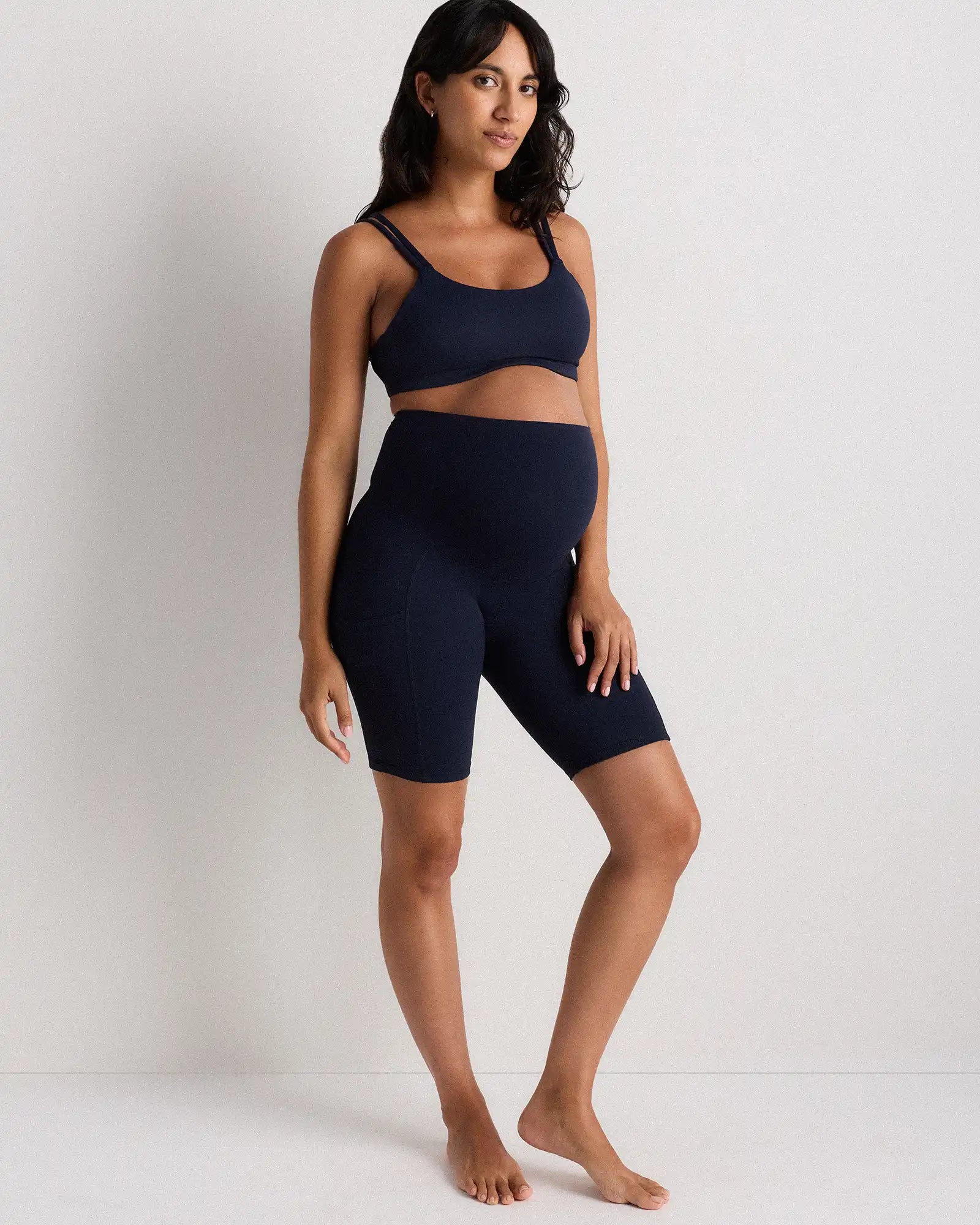 Ultra-Form Maternity Pocket Bike Short 9"