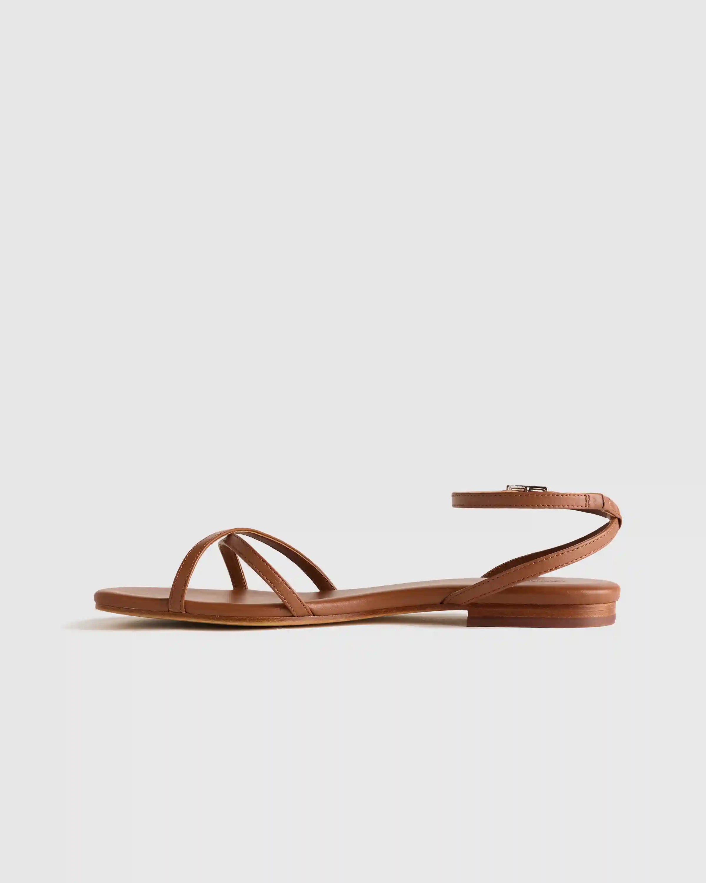 Italian Leather Ankle Strap Sandal