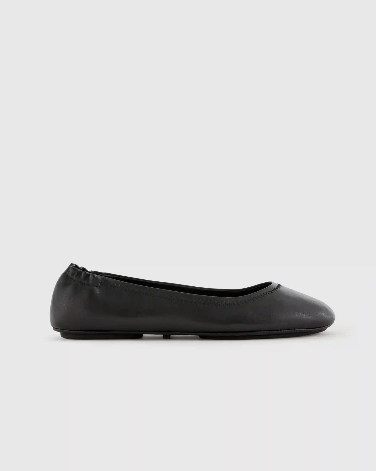 Italian Leather On-The-Go Ballet Flat