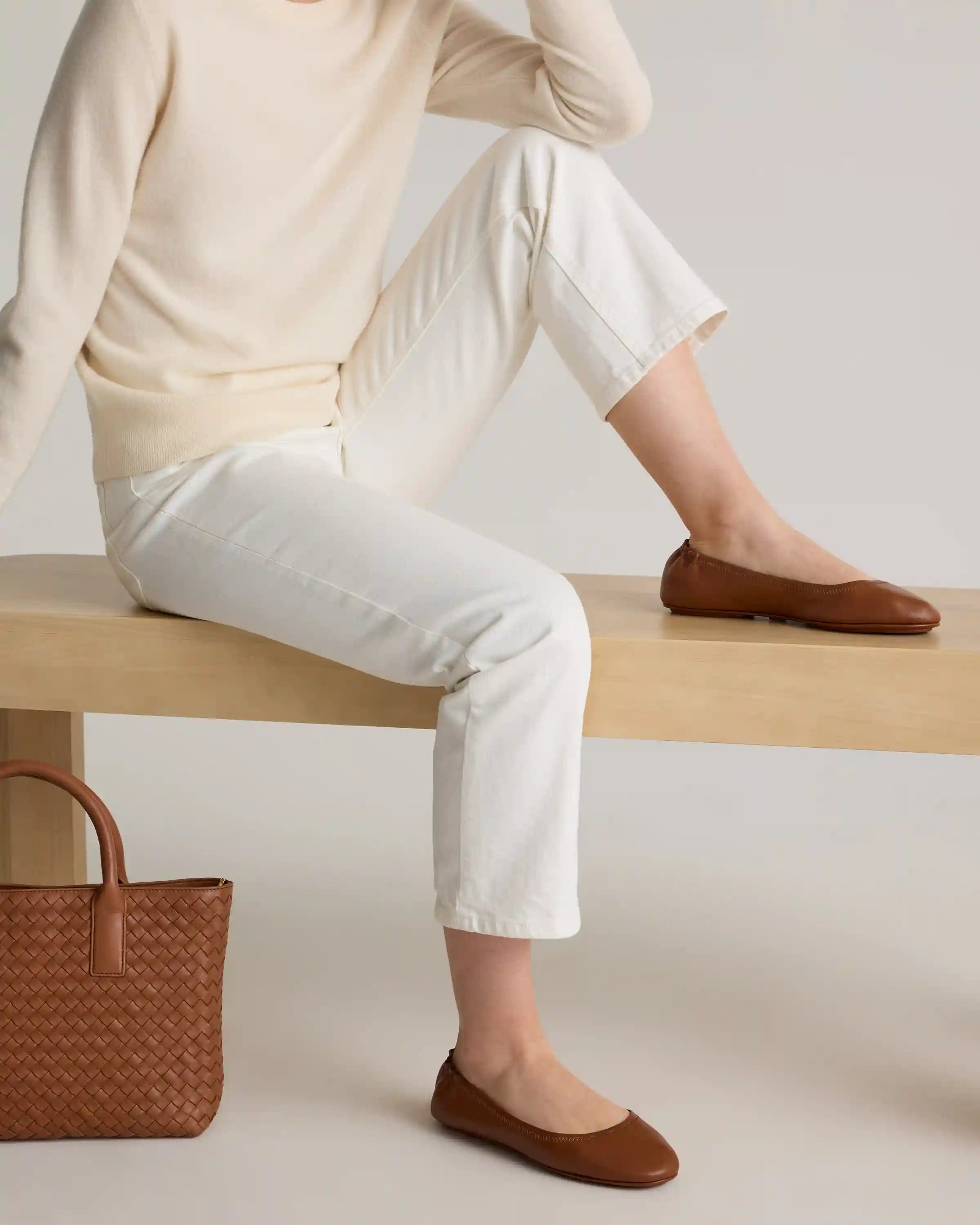 Italian Leather On-The-Go Ballet Flat
