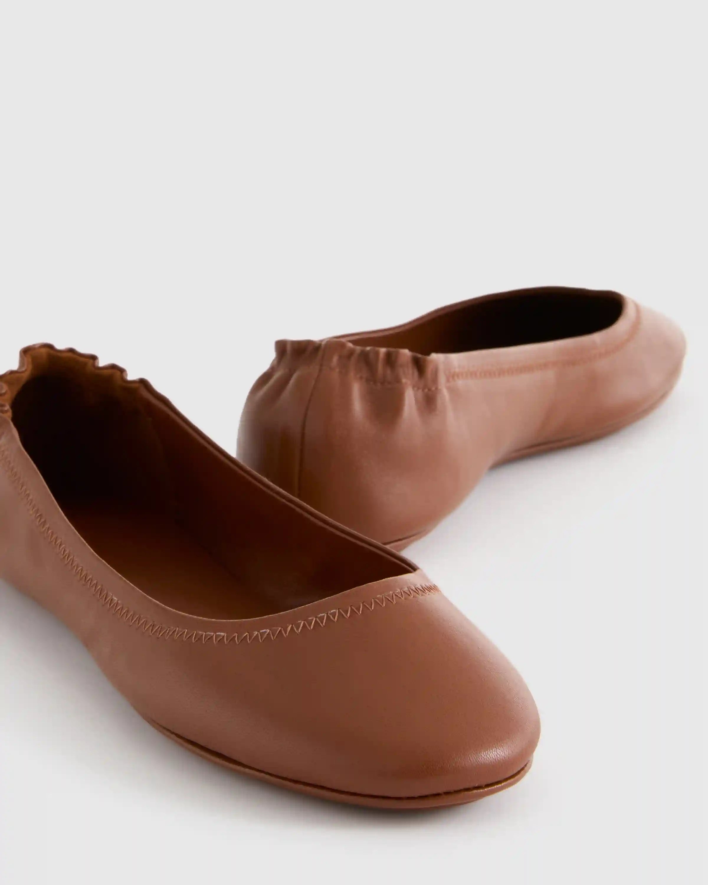 Italian Leather On-The-Go Ballet Flat
