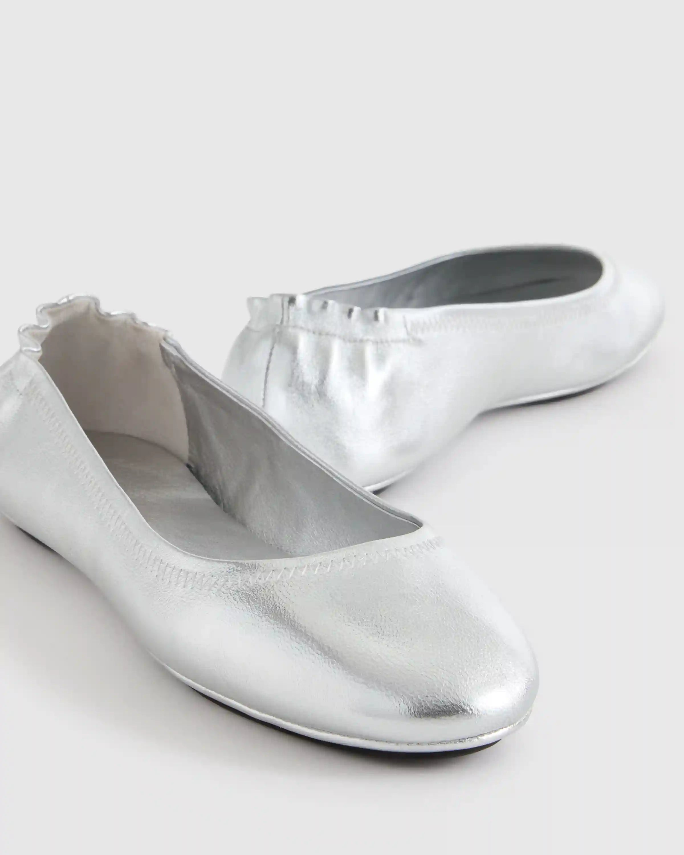 Italian Leather On-The-Go Ballet Flat
