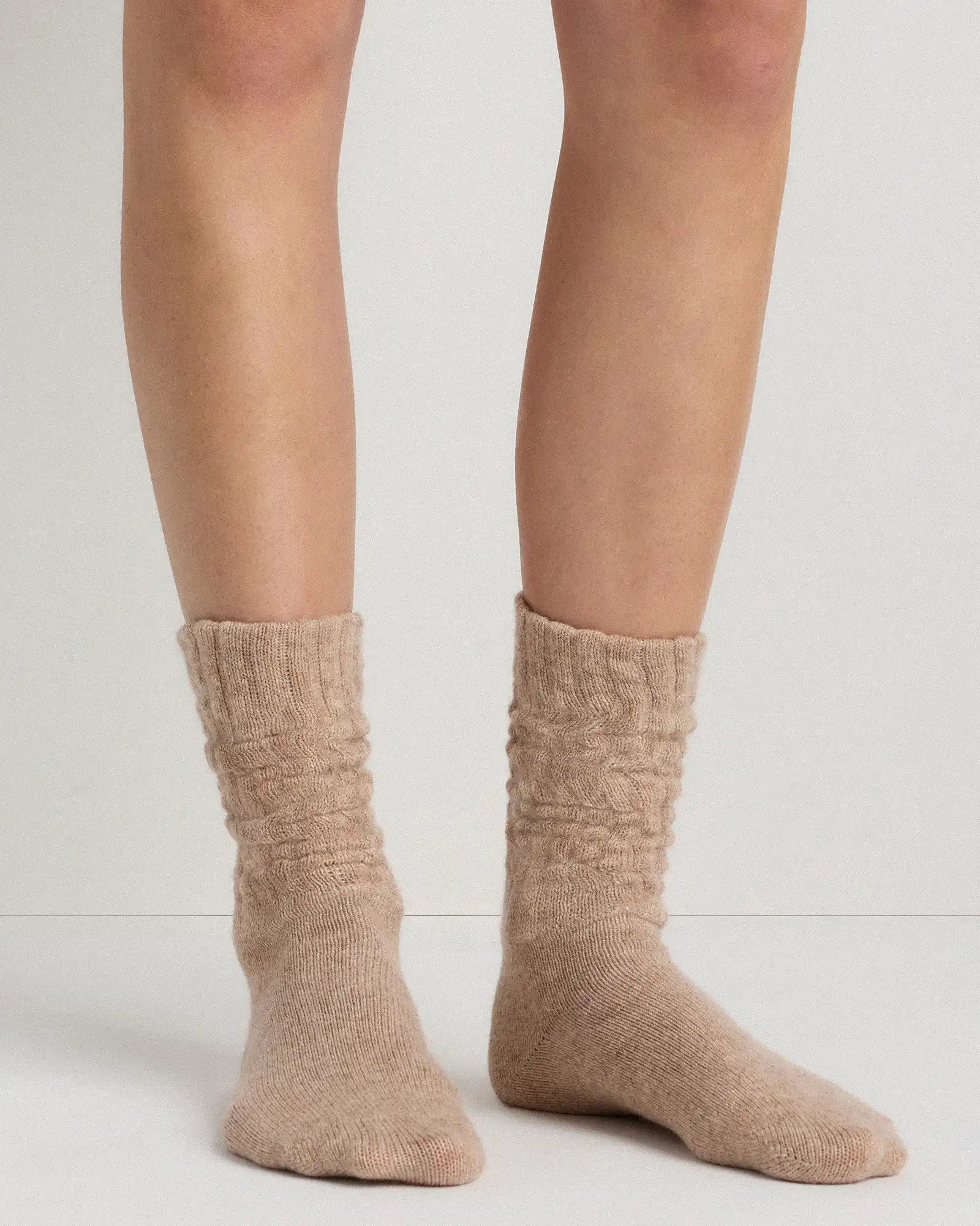 Mongolian Cashmere Slouch Sock