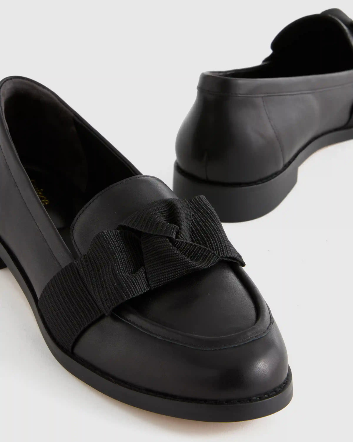 Italian Leather Bow Penny Loafer