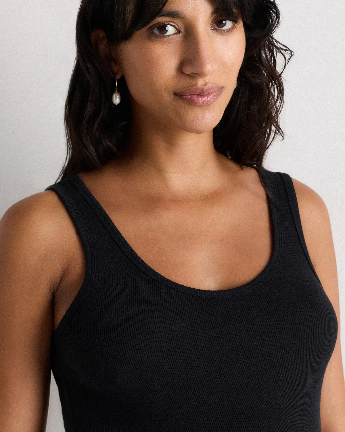 Bamboo Rib Maternity Scoop Neck Tank