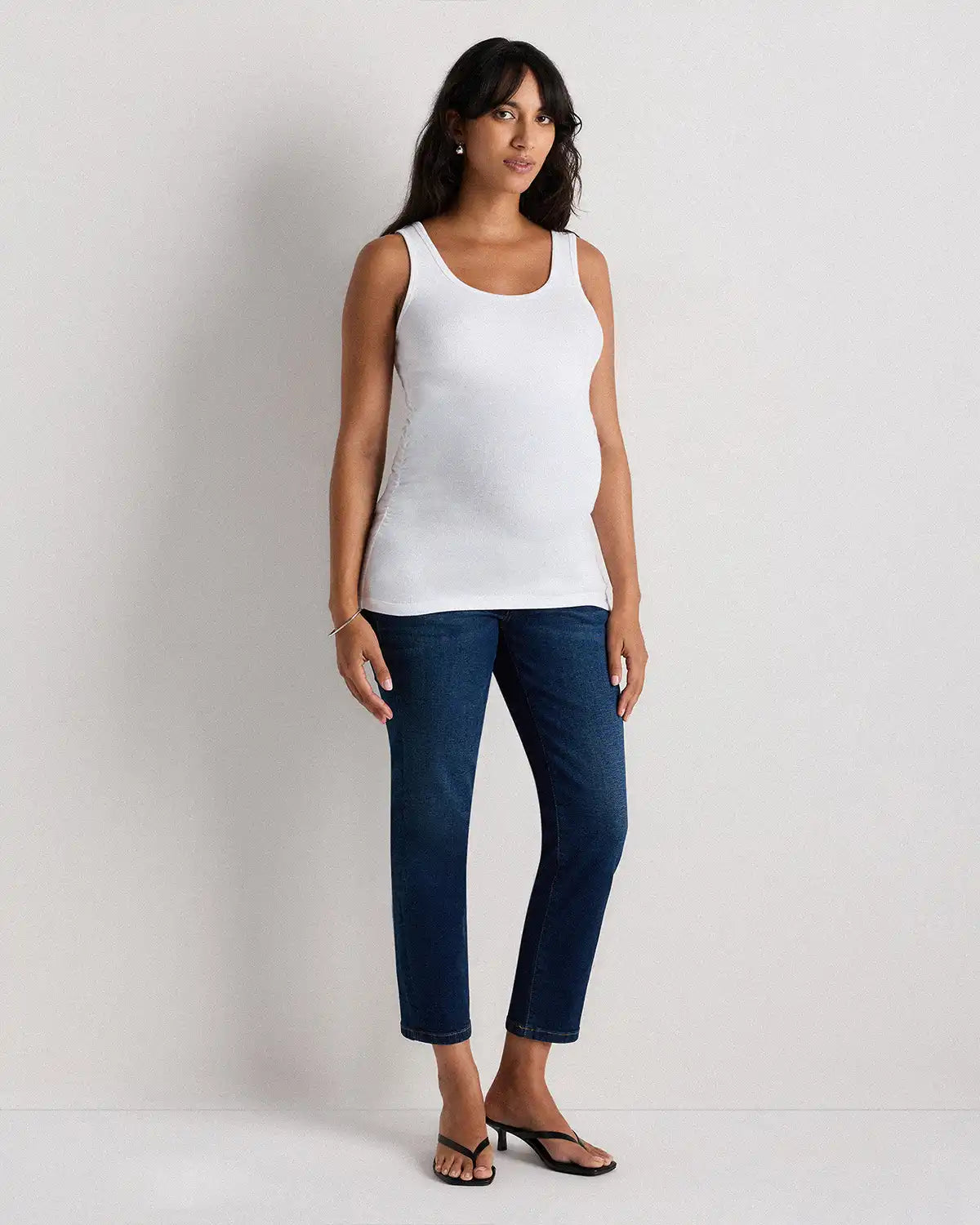 Bamboo Rib Maternity Scoop Neck Tank