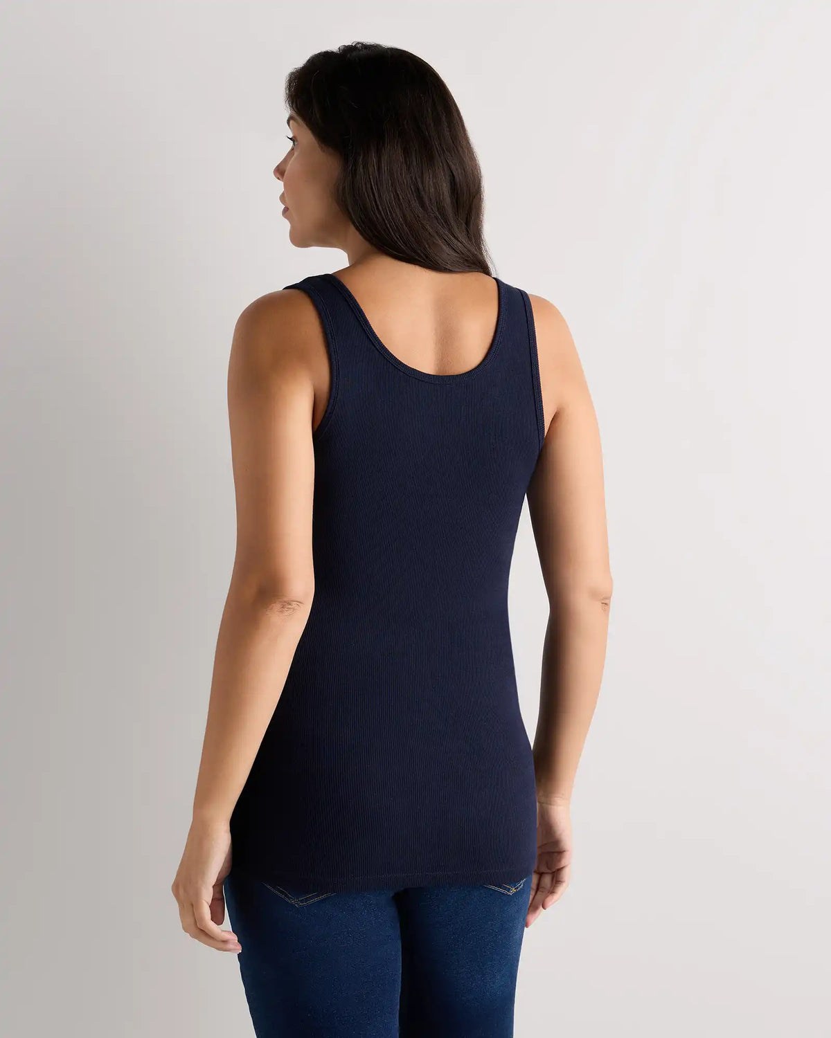 Bamboo Rib Maternity Scoop Neck Tank