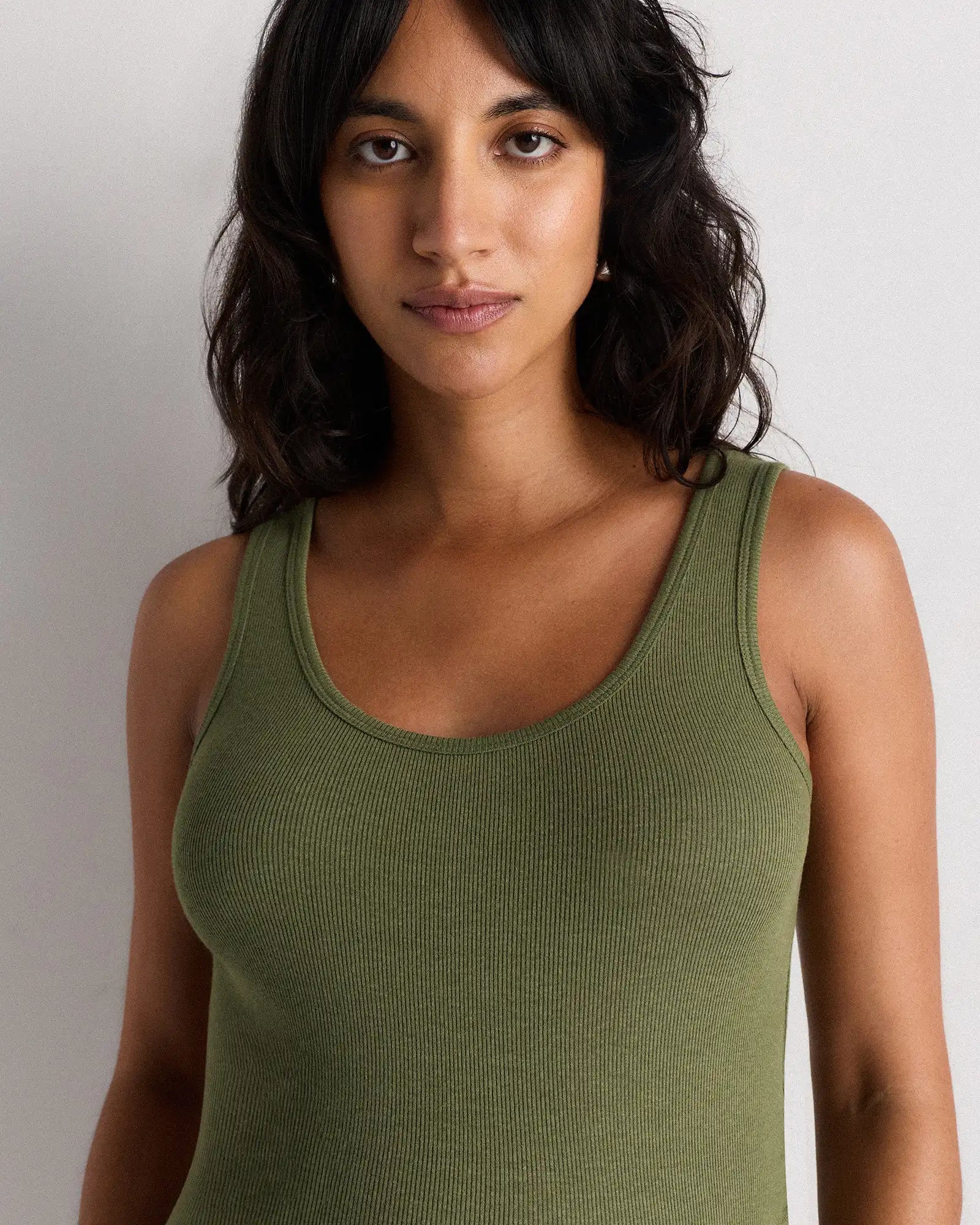 Bamboo Rib Maternity Scoop Neck Tank