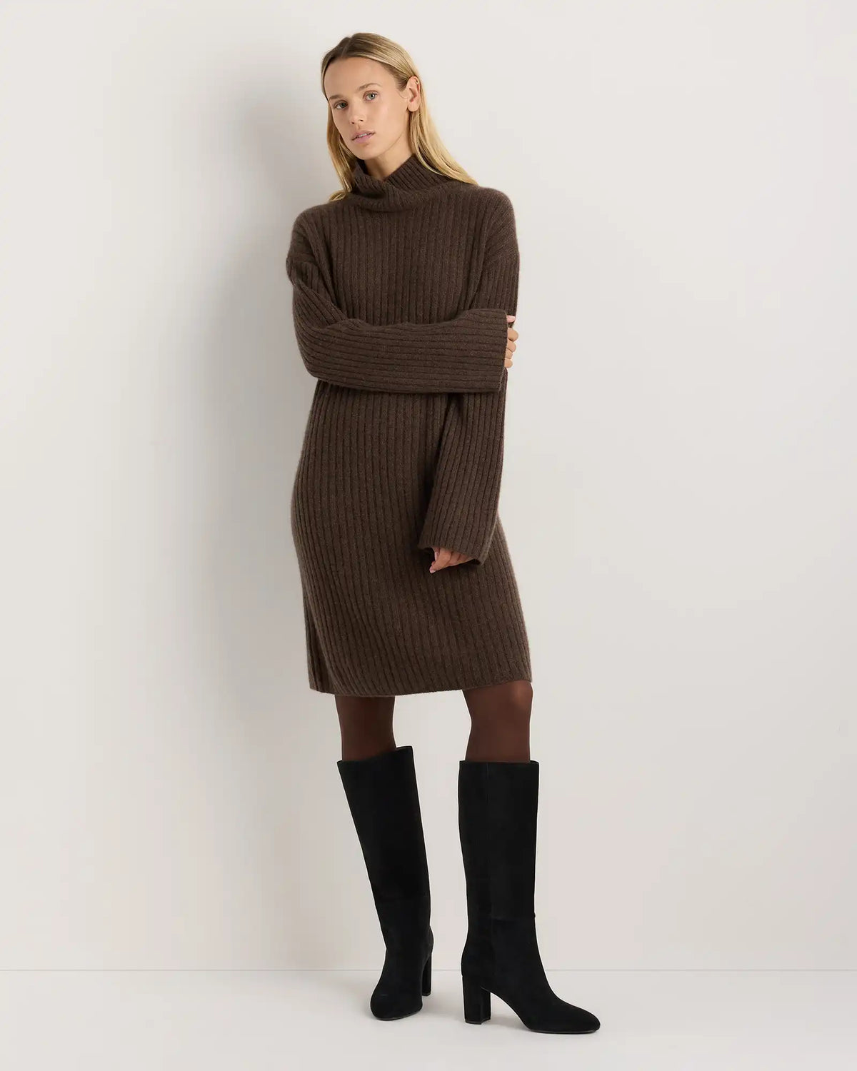 Italian Suede Block Heel Boots