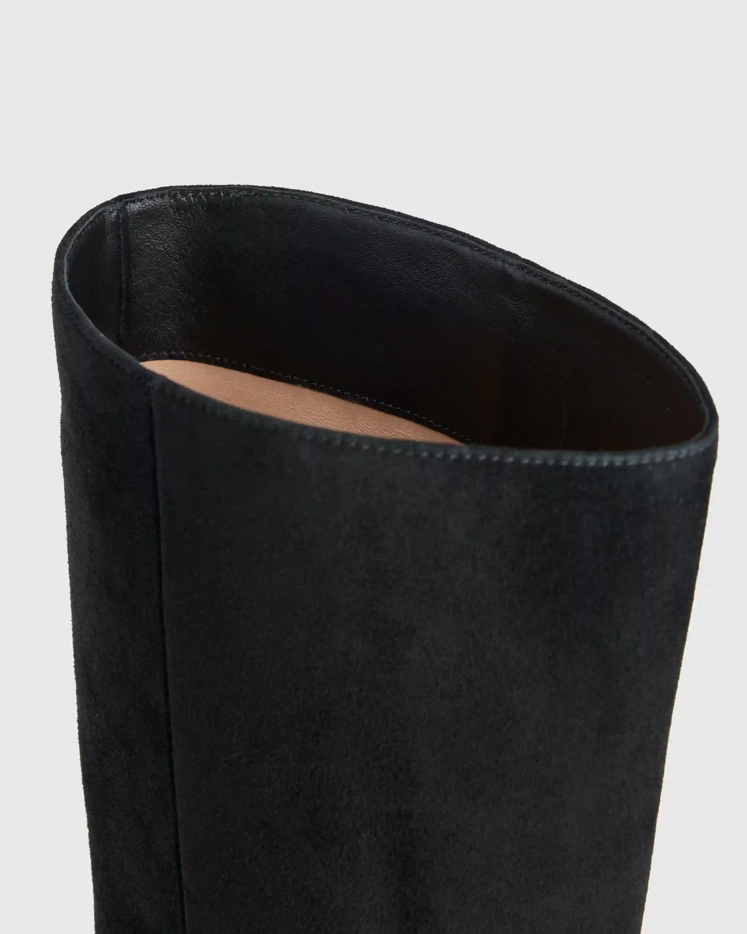 Italian Suede Block Heel Boots