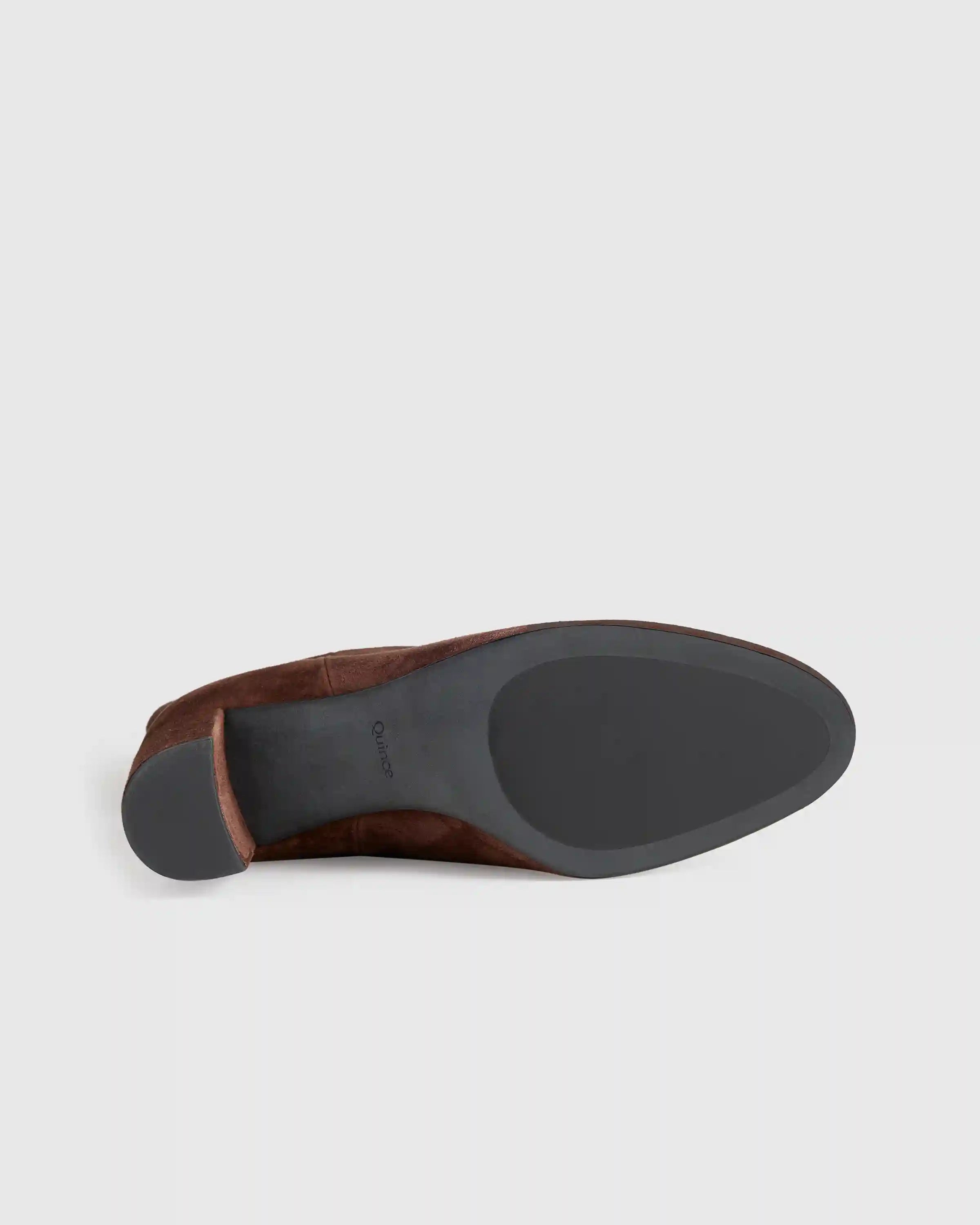 Italian Suede Block Heel Boots