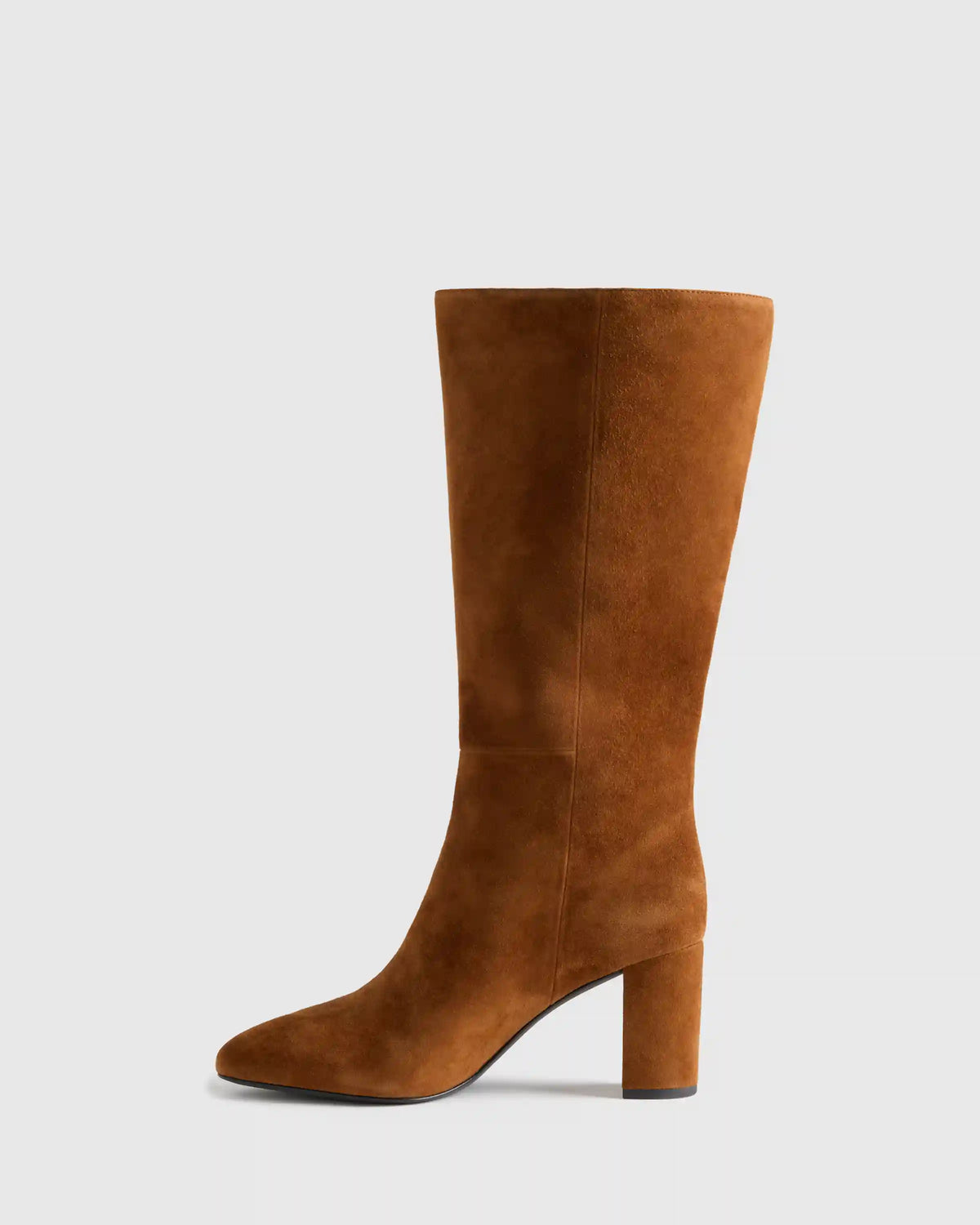 Italian Suede Block Heel Boots
