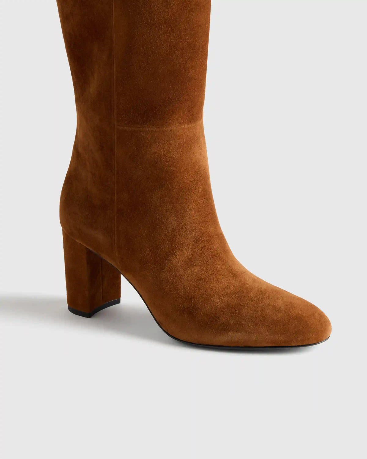 Italian Suede Block Heel Boots