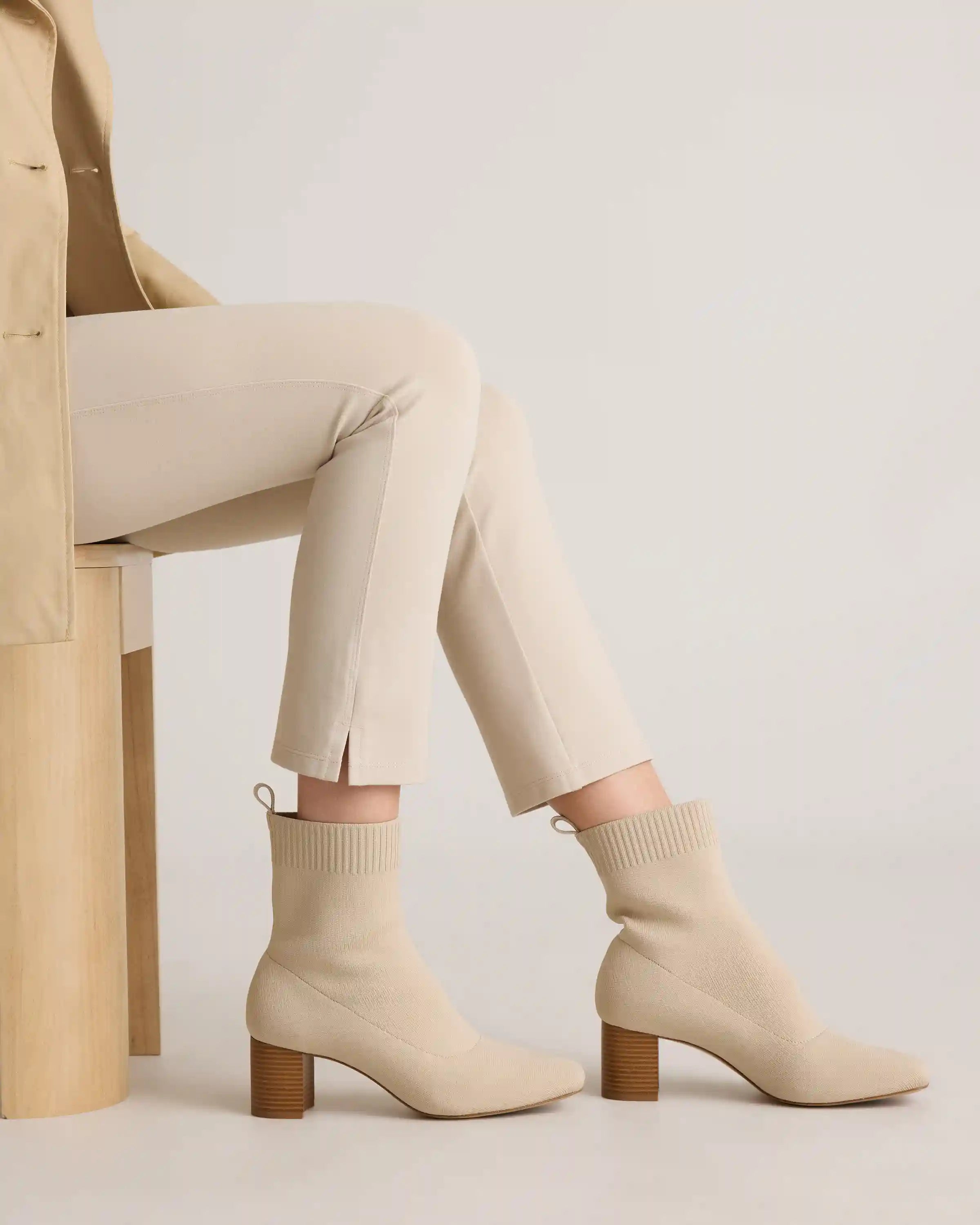 Eco Knit Heeled Bootie