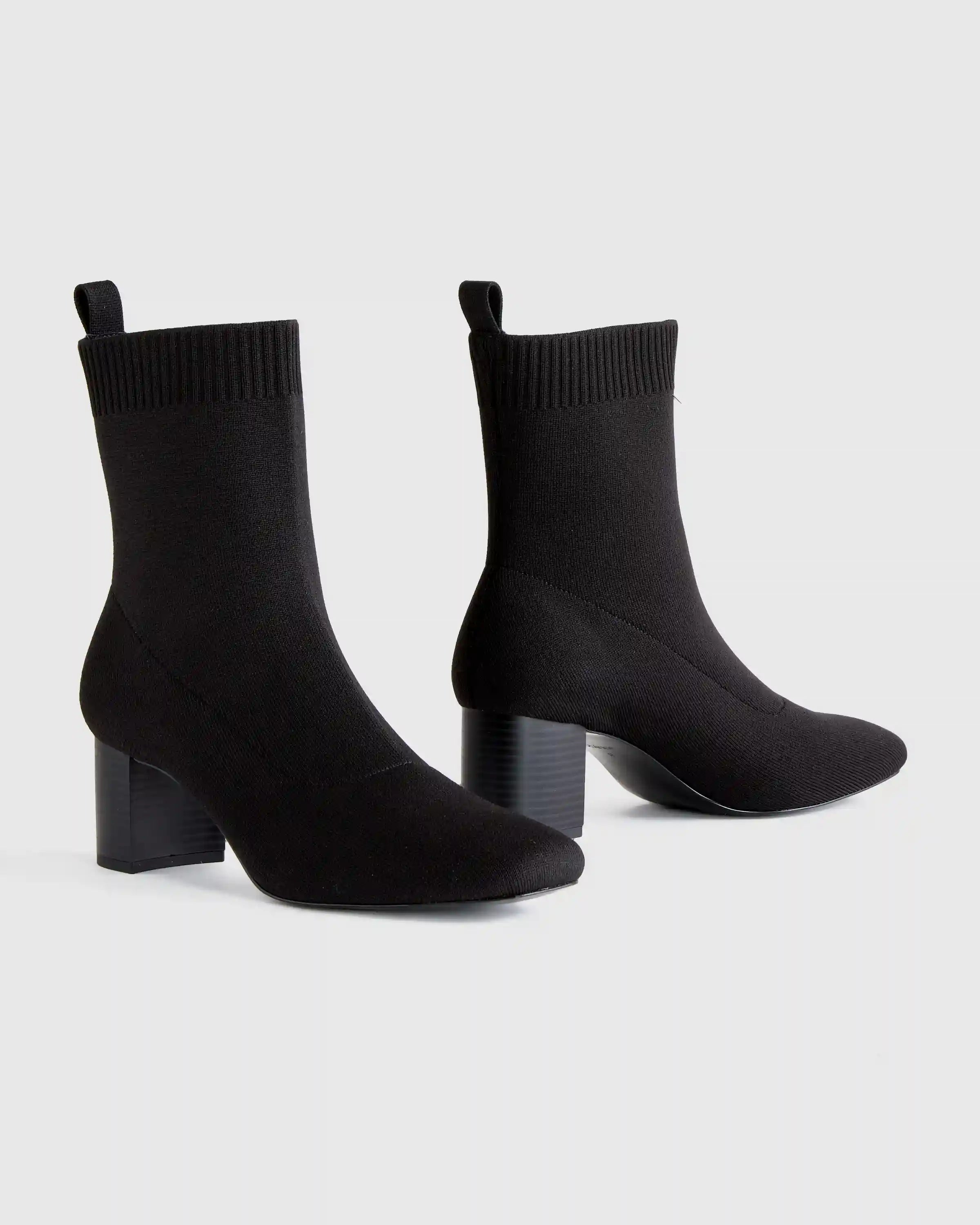 Eco Knit Heeled Bootie