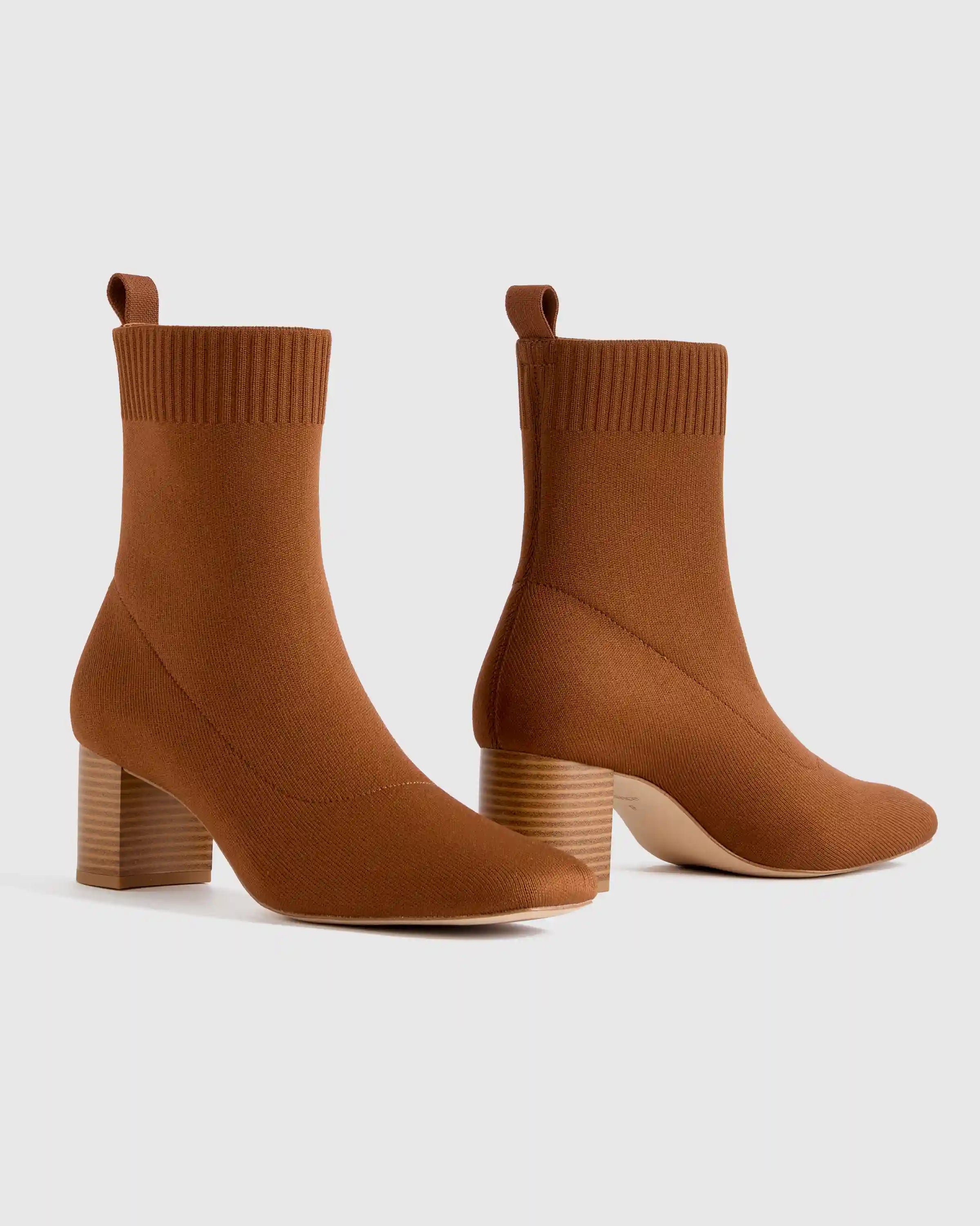 Eco Knit Heeled Bootie