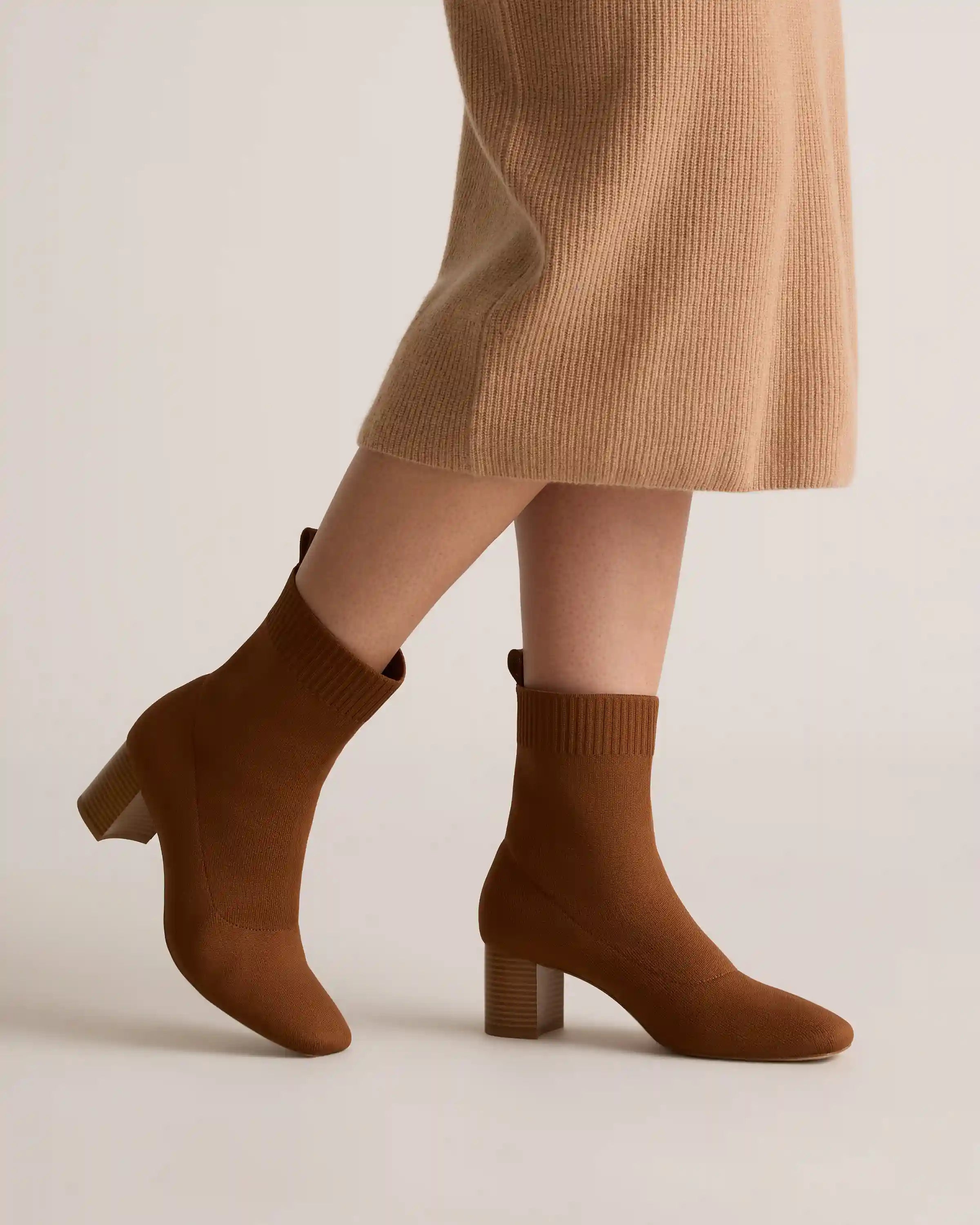 Eco Knit Heeled Bootie