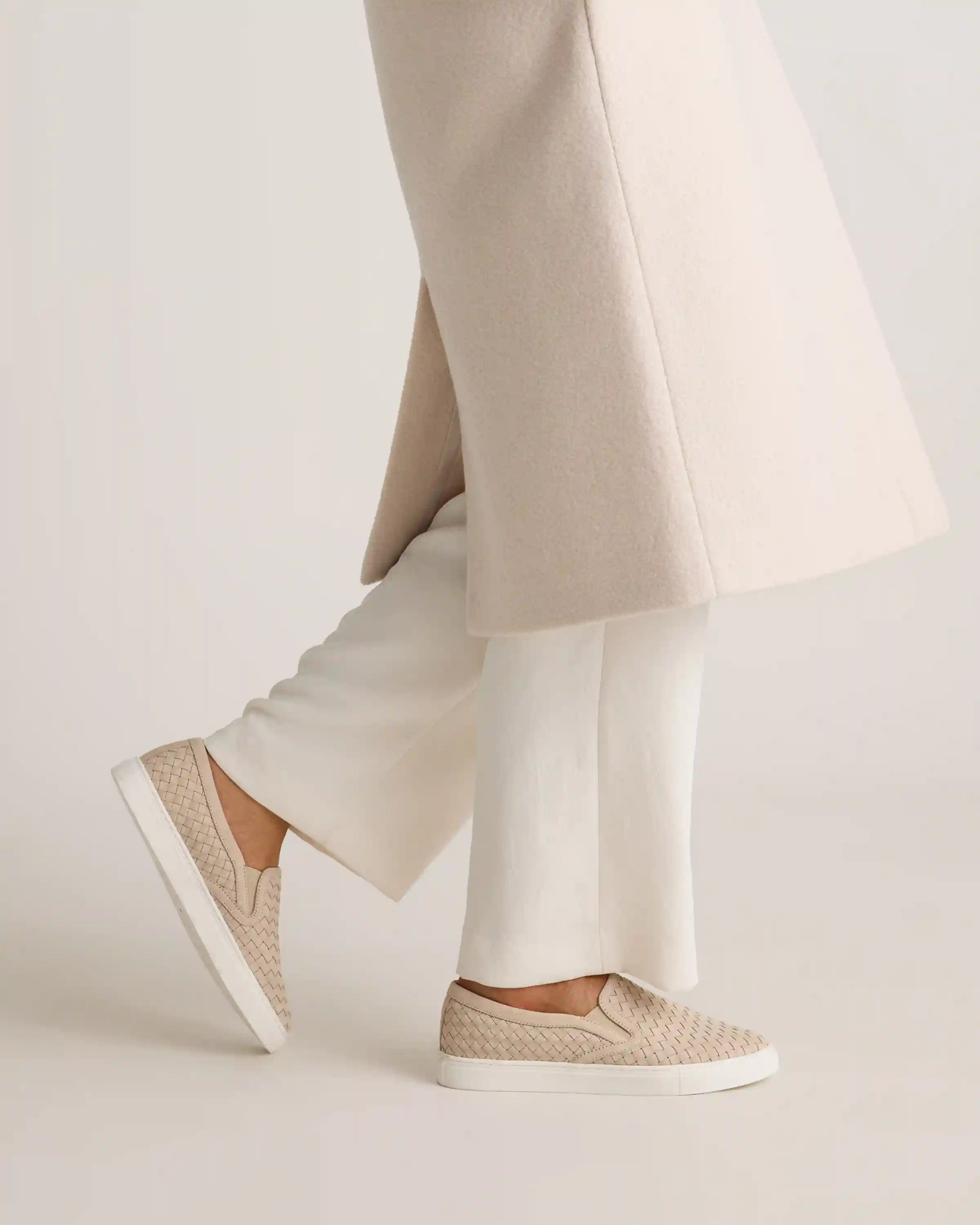 100% Handwoven Leather Slip On Sneaker