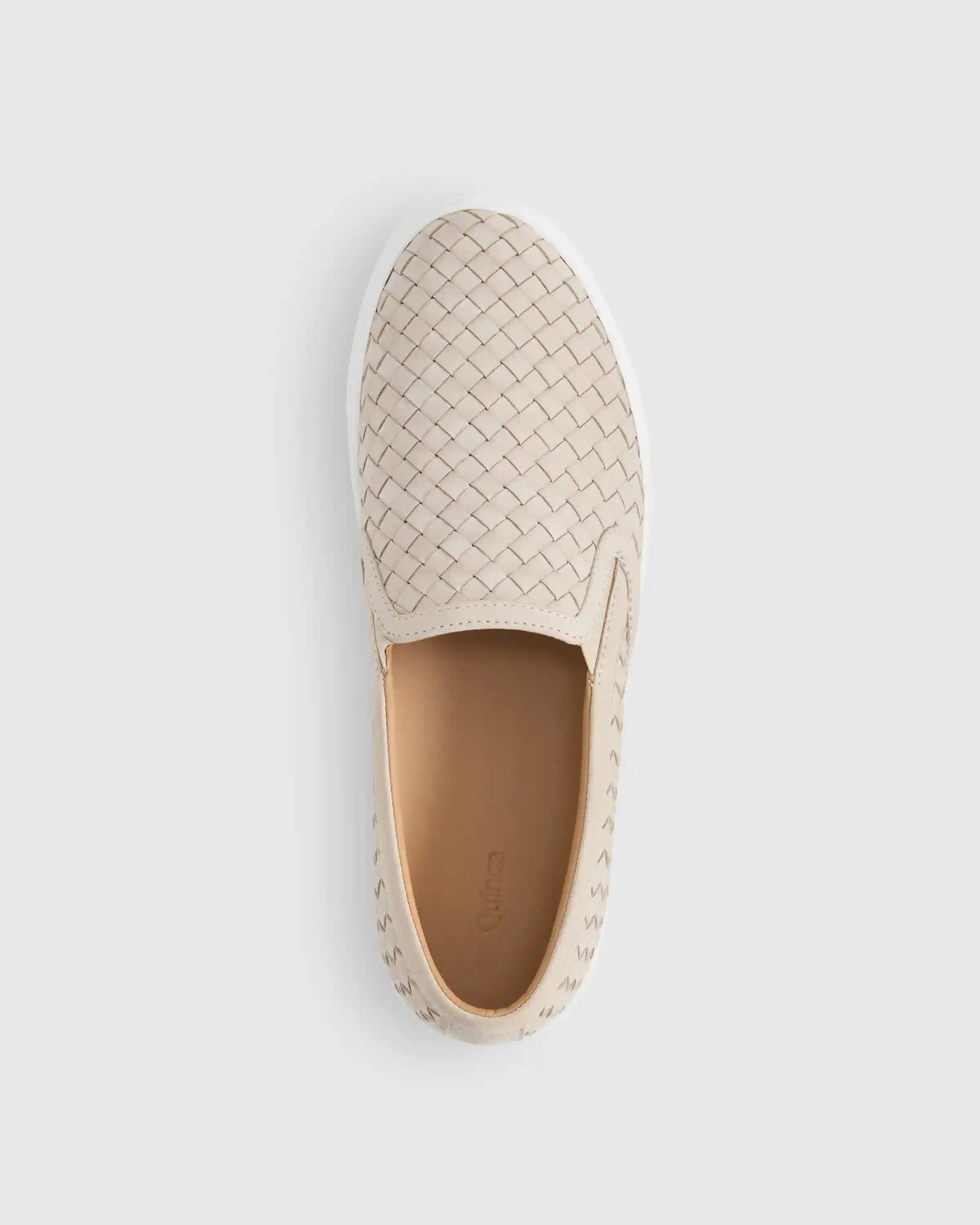 100% Handwoven Leather Slip On Sneaker