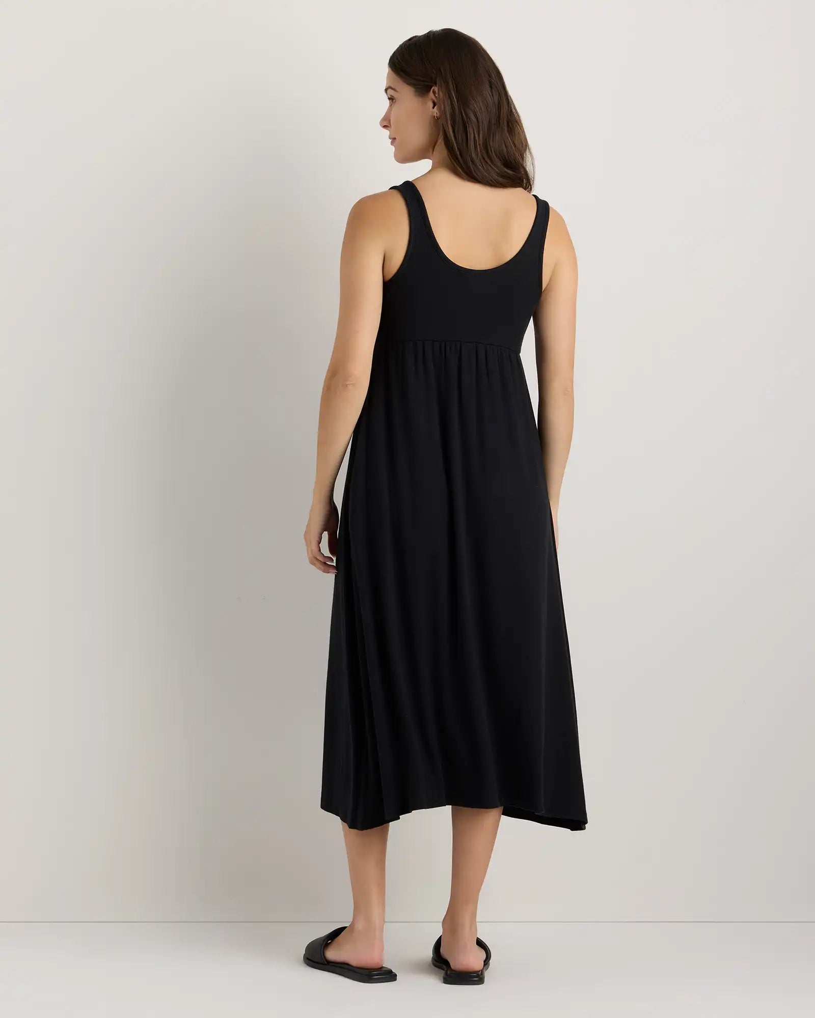 Bamboo Maternity Sleeveless Button Front Dress