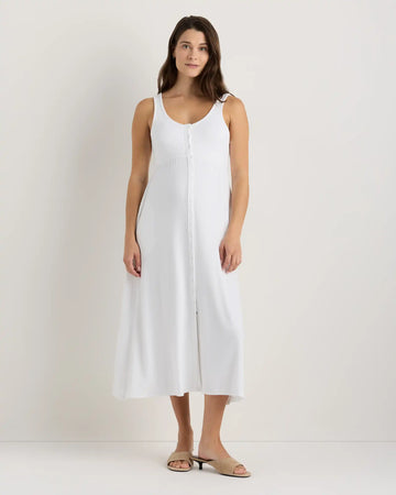 Bamboo Maternity Sleeveless Button Front Dress