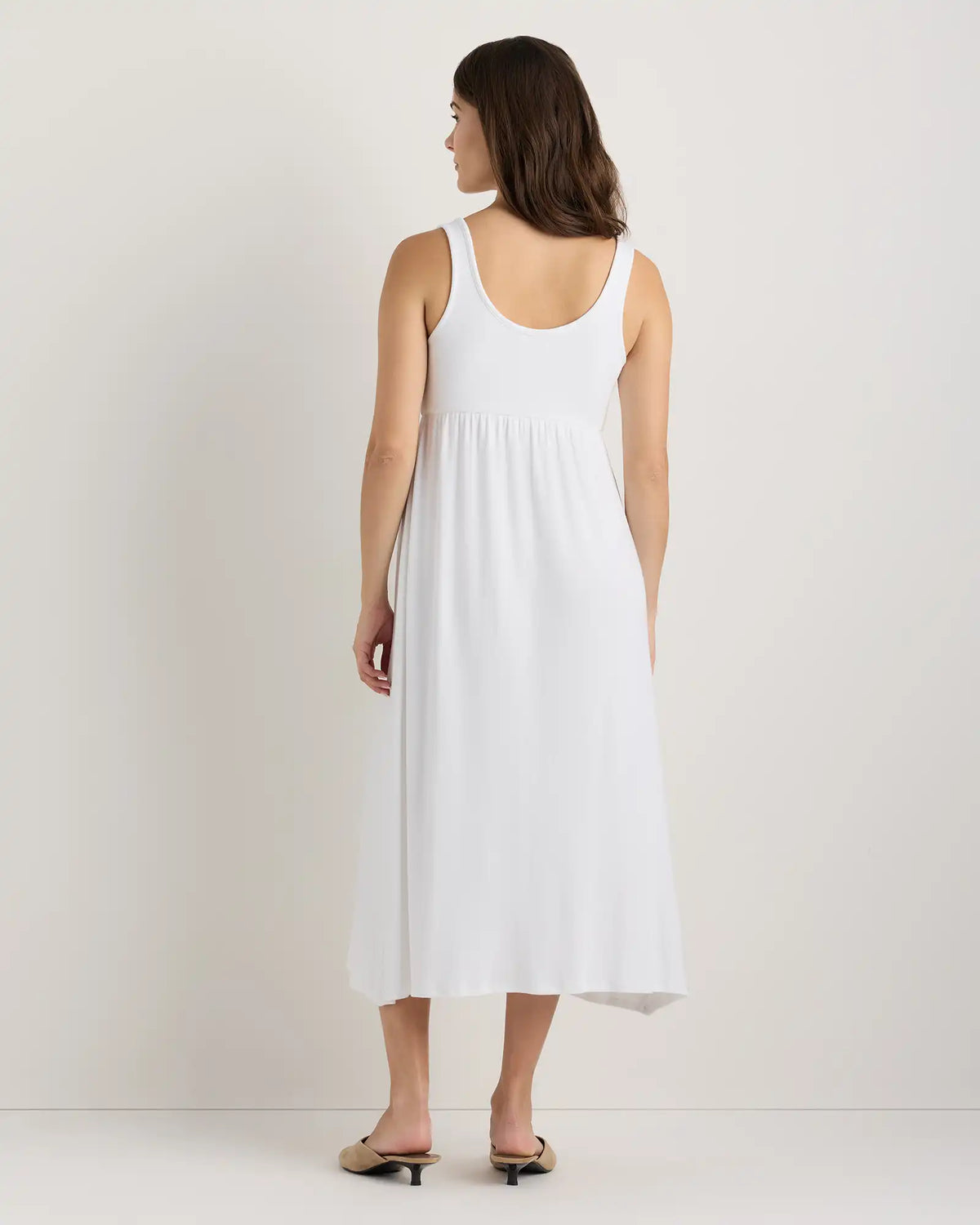 Bamboo Maternity Sleeveless Button Front Dress