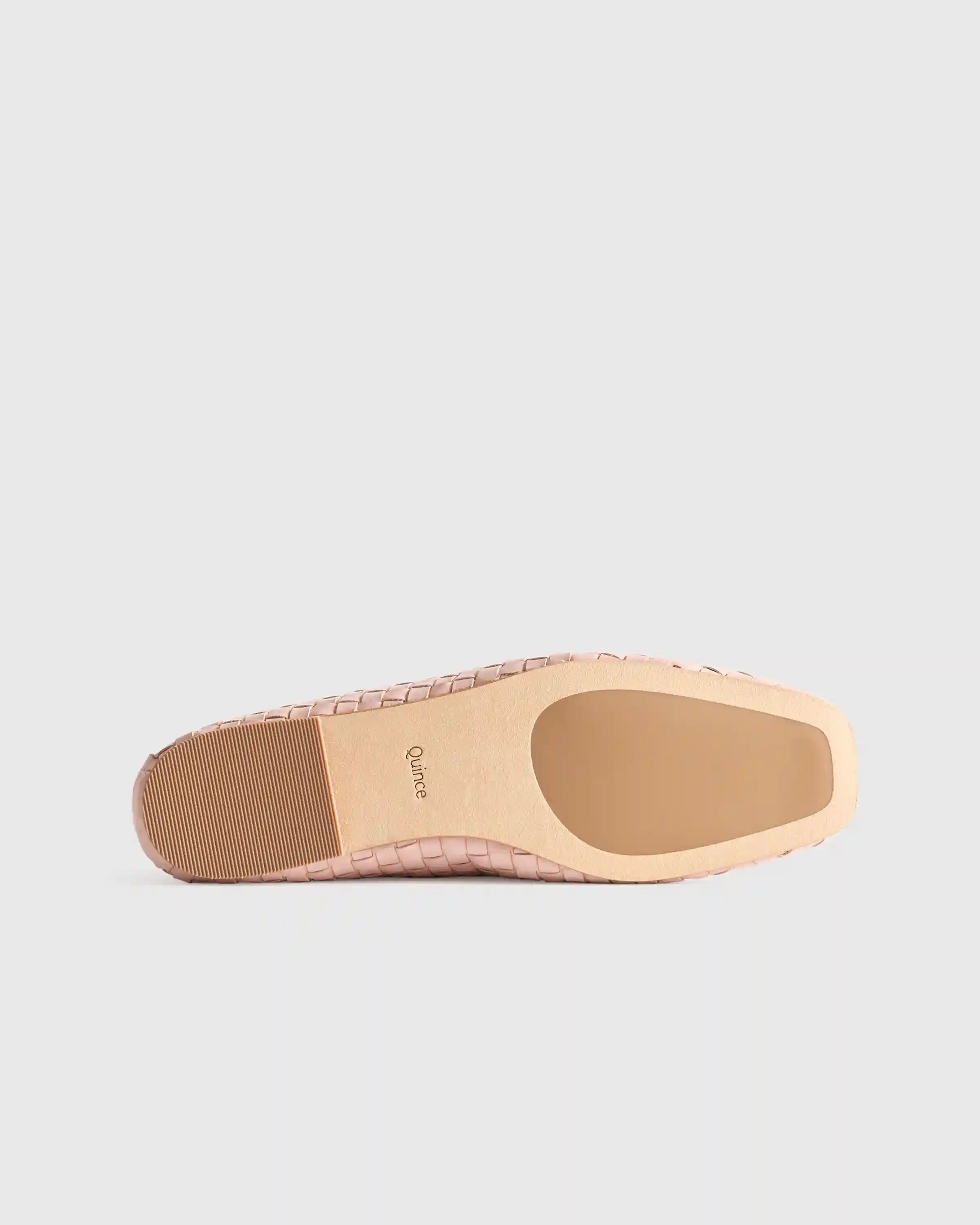 Italian Leather Handwoven Square Toe Ballet Flat