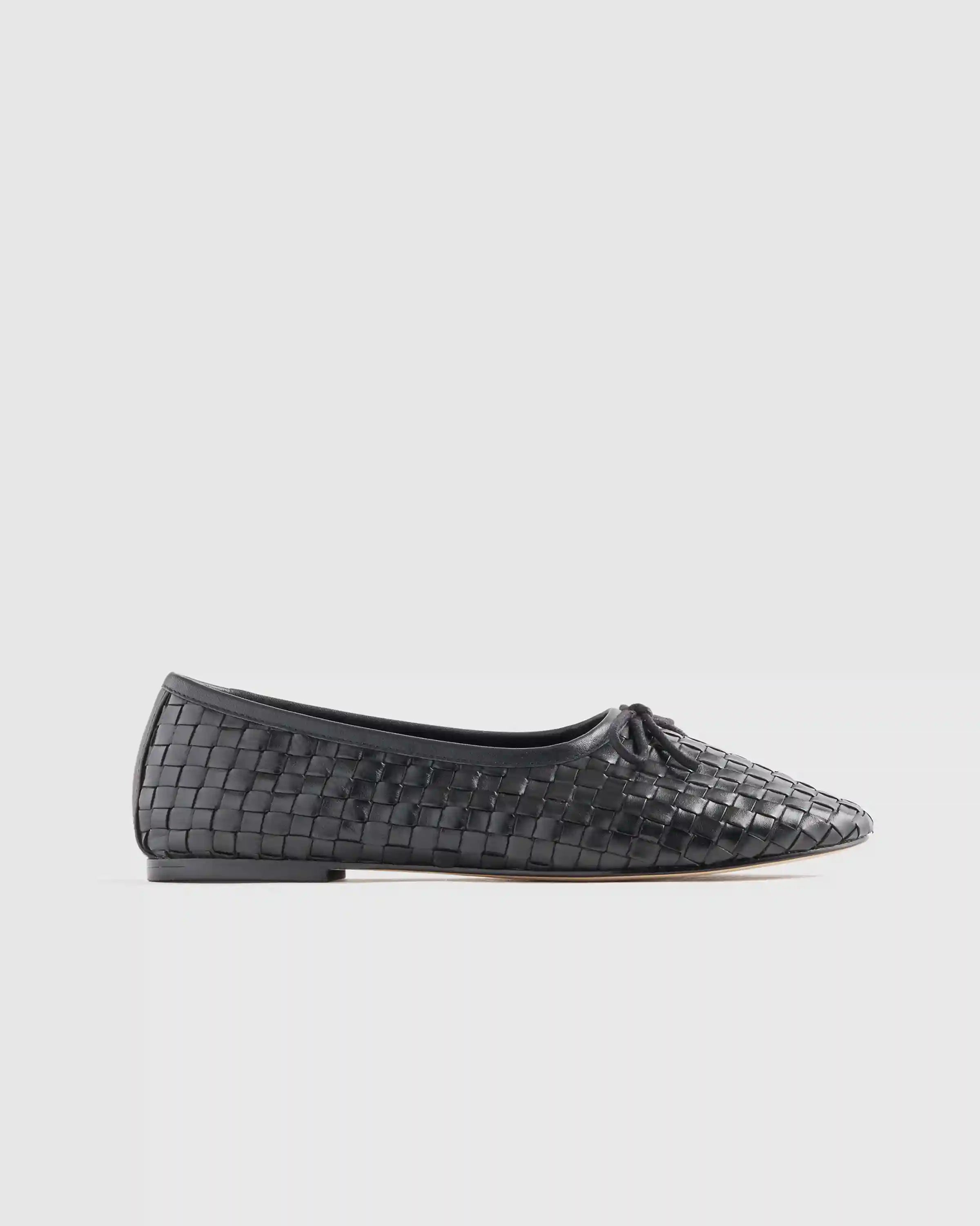 Italian Leather Handwoven Ballet Flat