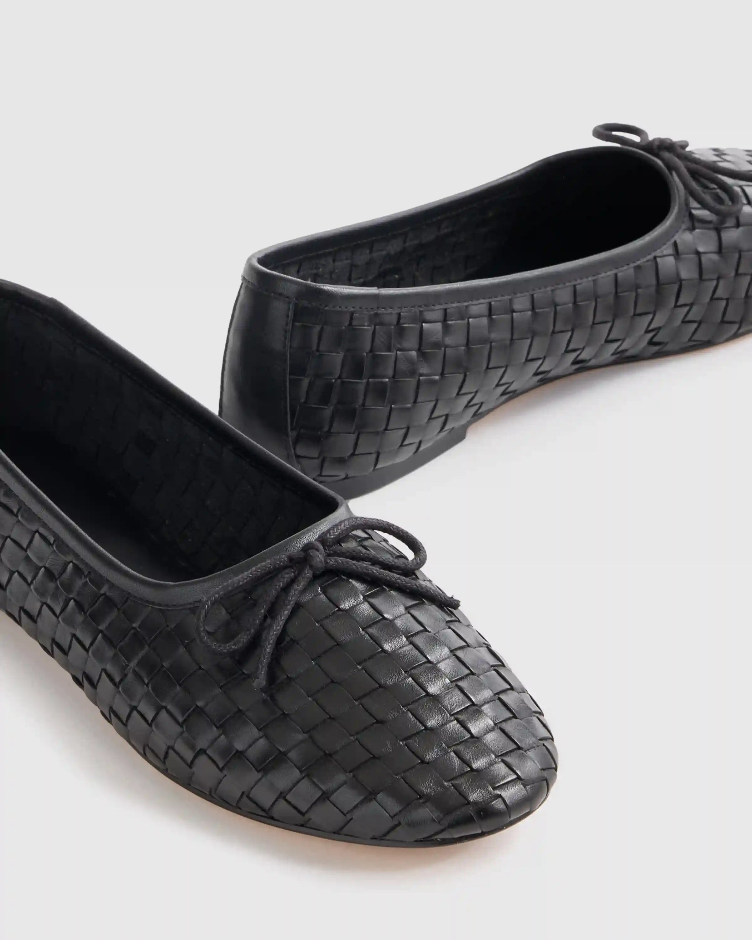 Italian Leather Handwoven Ballet Flat