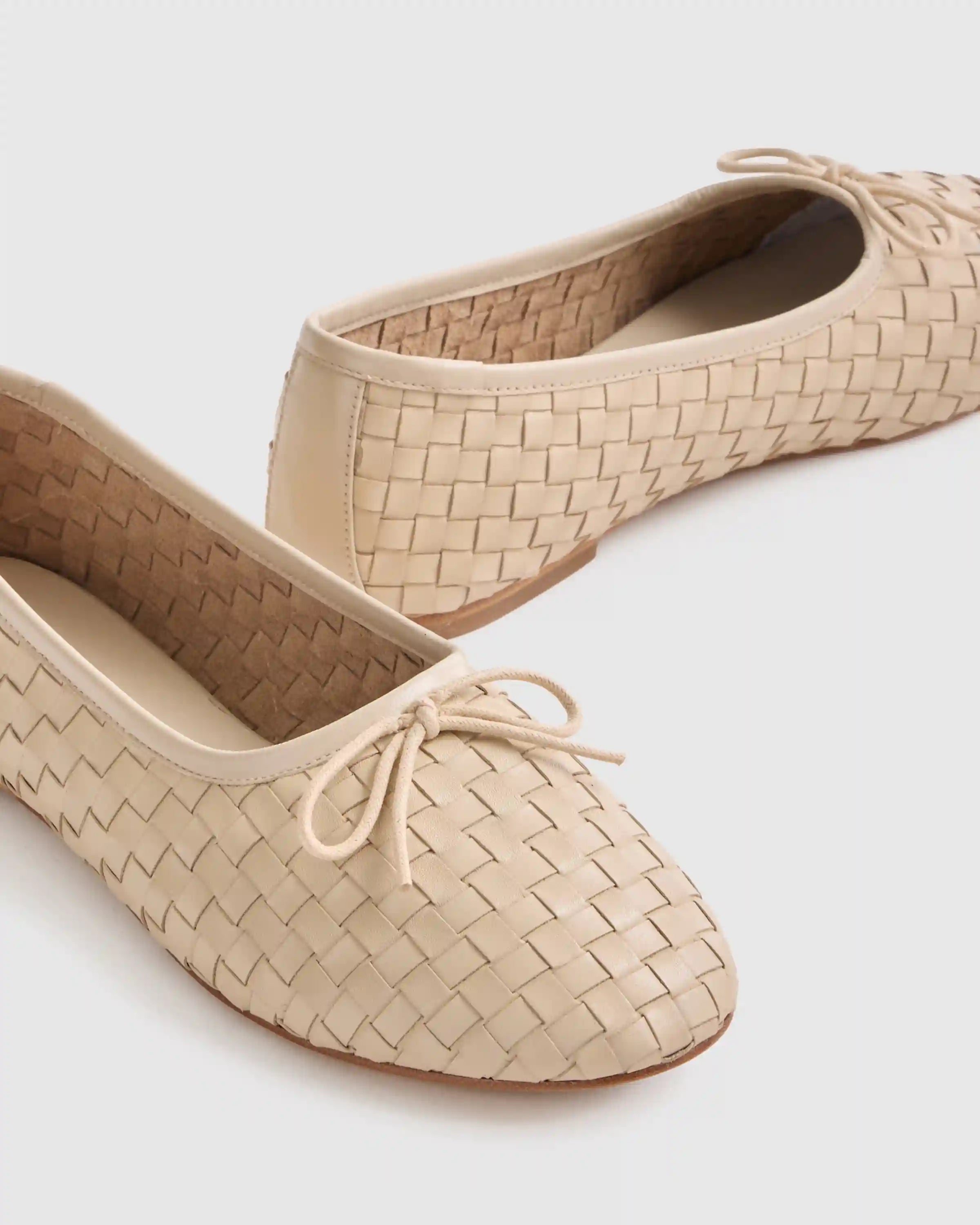 Italian Leather Handwoven Ballet Flat