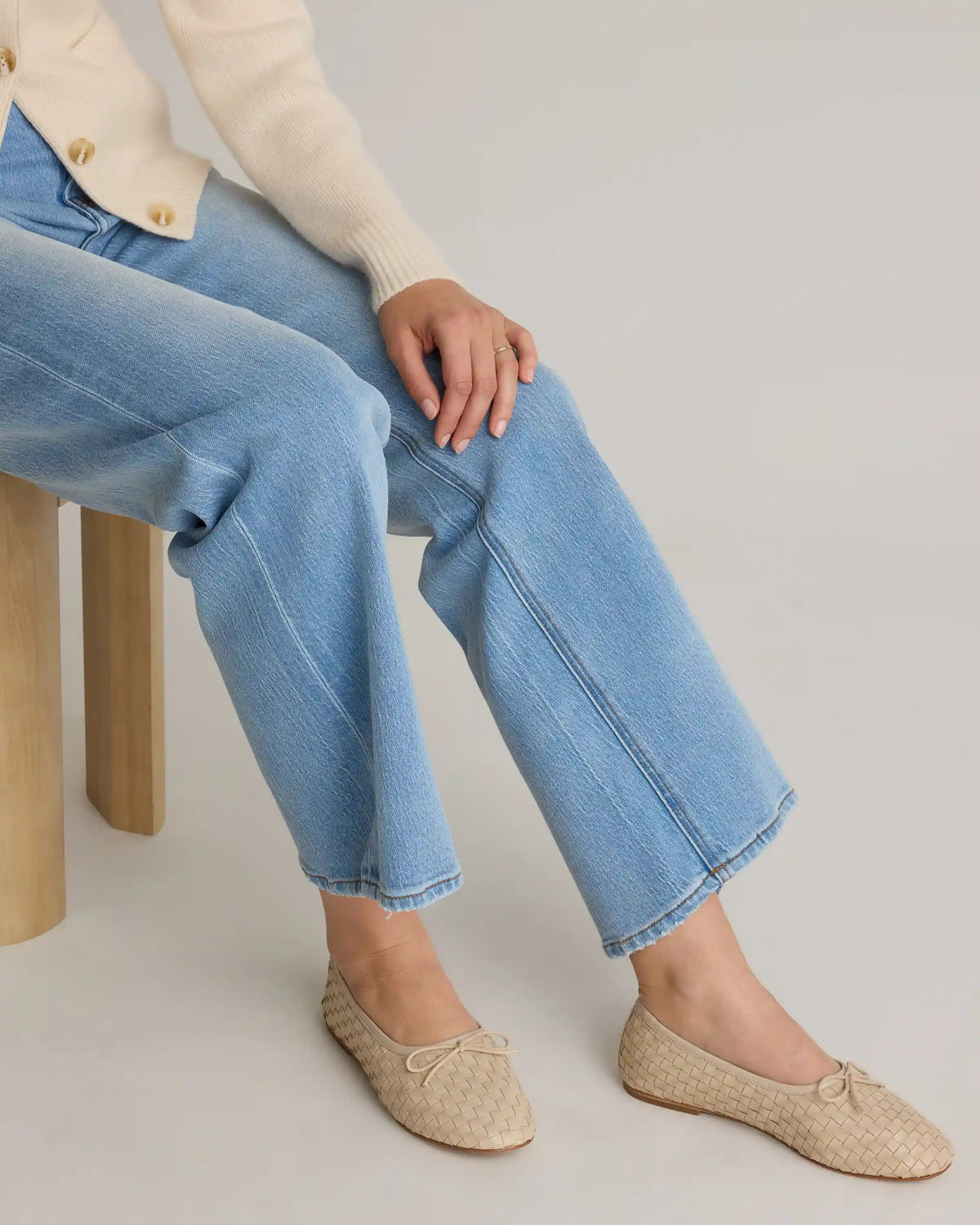 Italian Leather Handwoven Ballet Flat