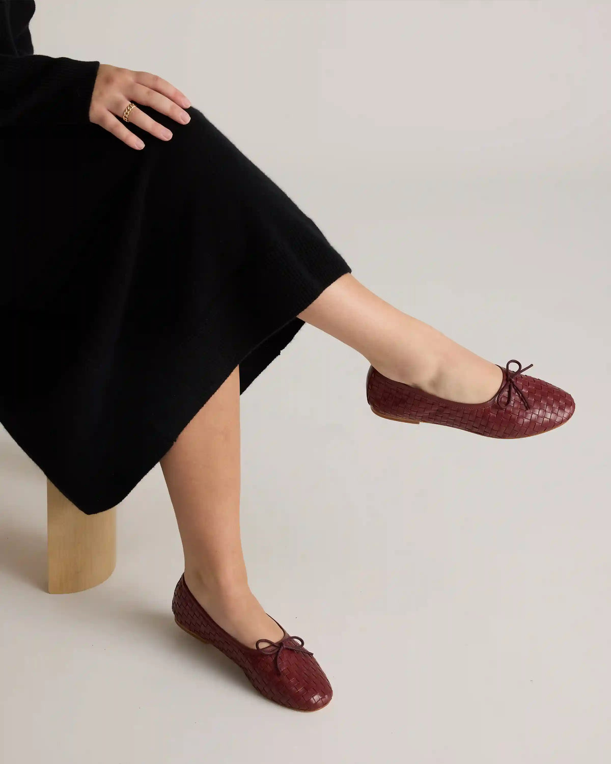 Italian Leather Handwoven Ballet Flat