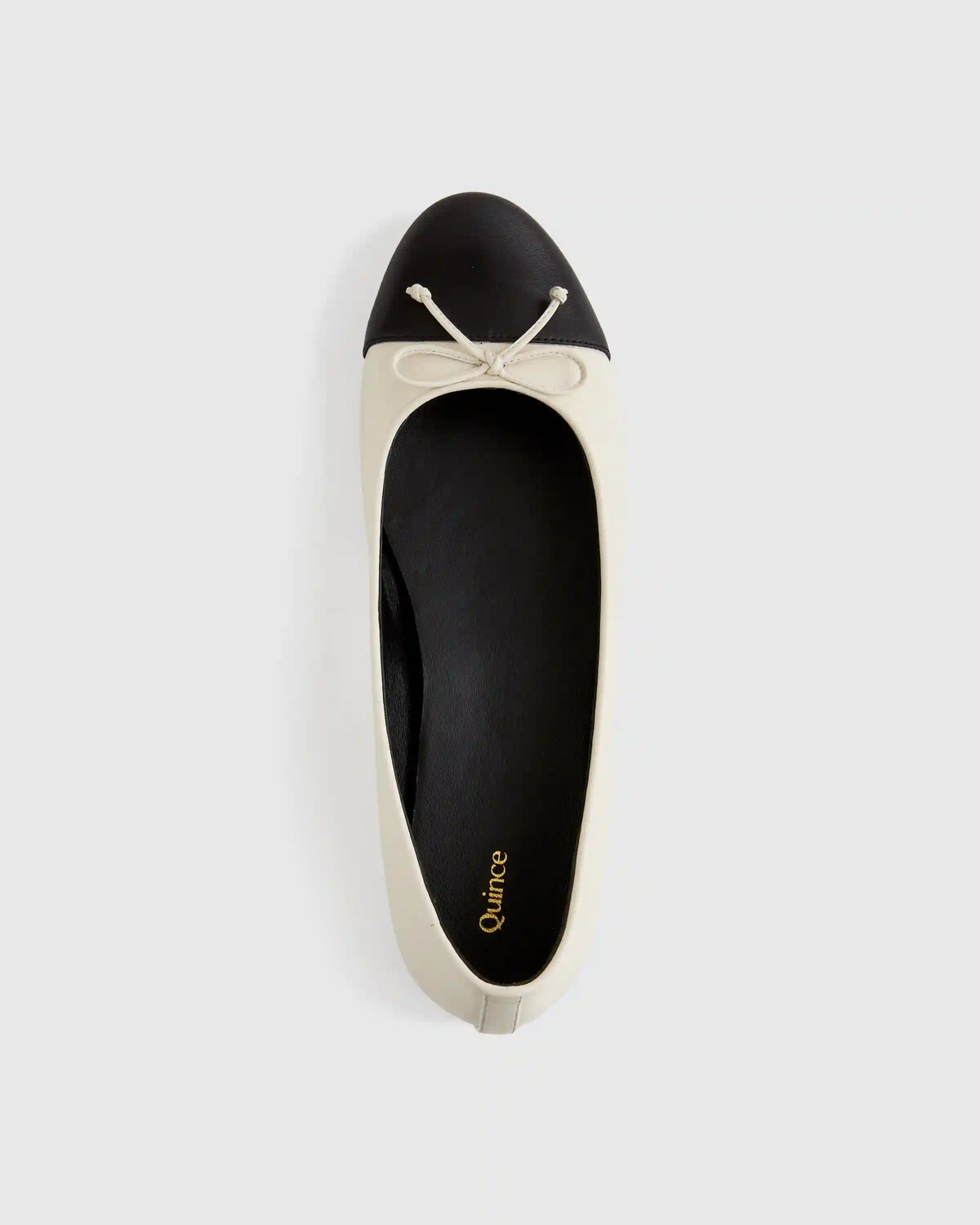 Italian Leather Cap-Toe Ballet Flat