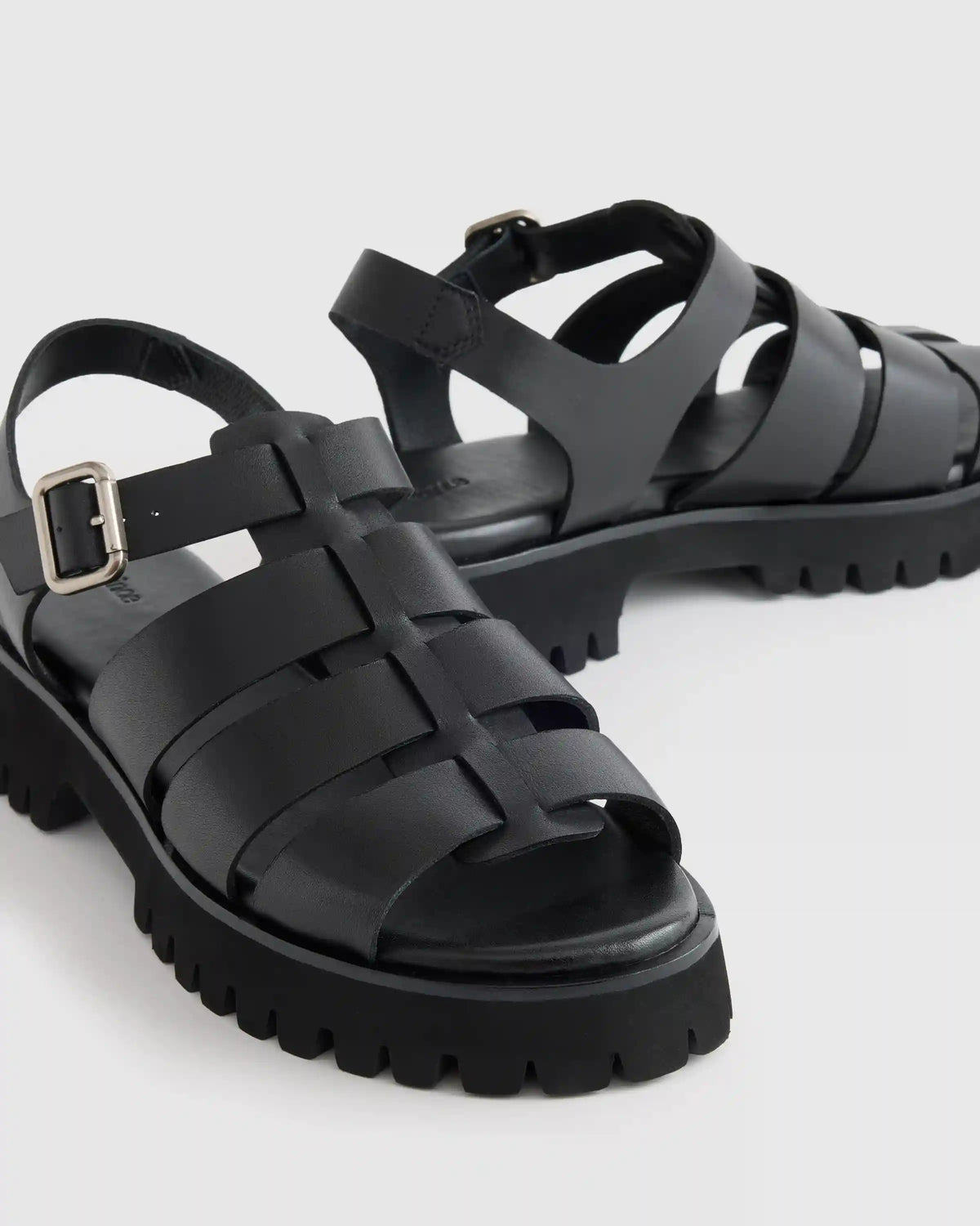 Italian Leather Lug Sole Fisherman Sandal