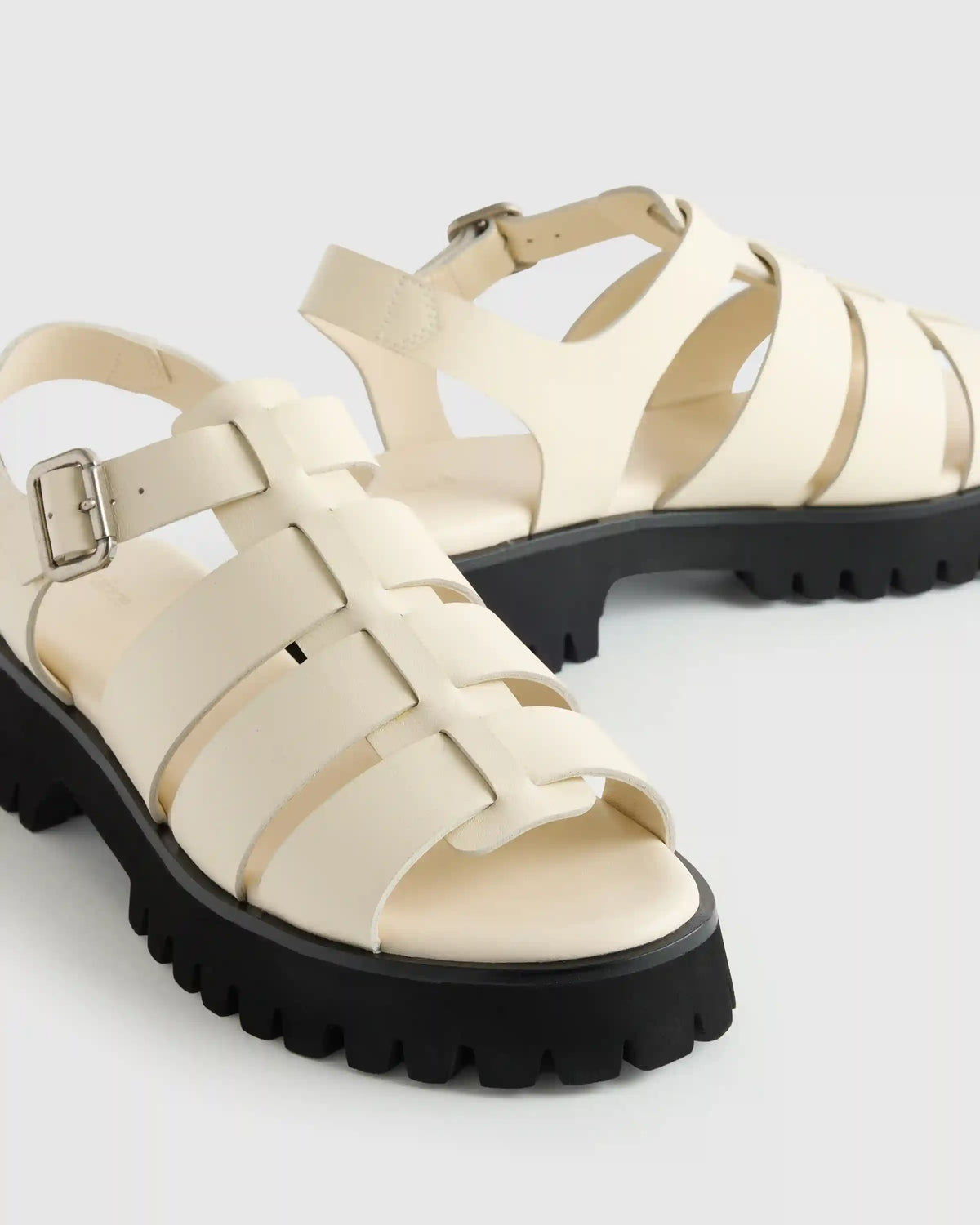 Italian Leather Lug Sole Fisherman Sandal
