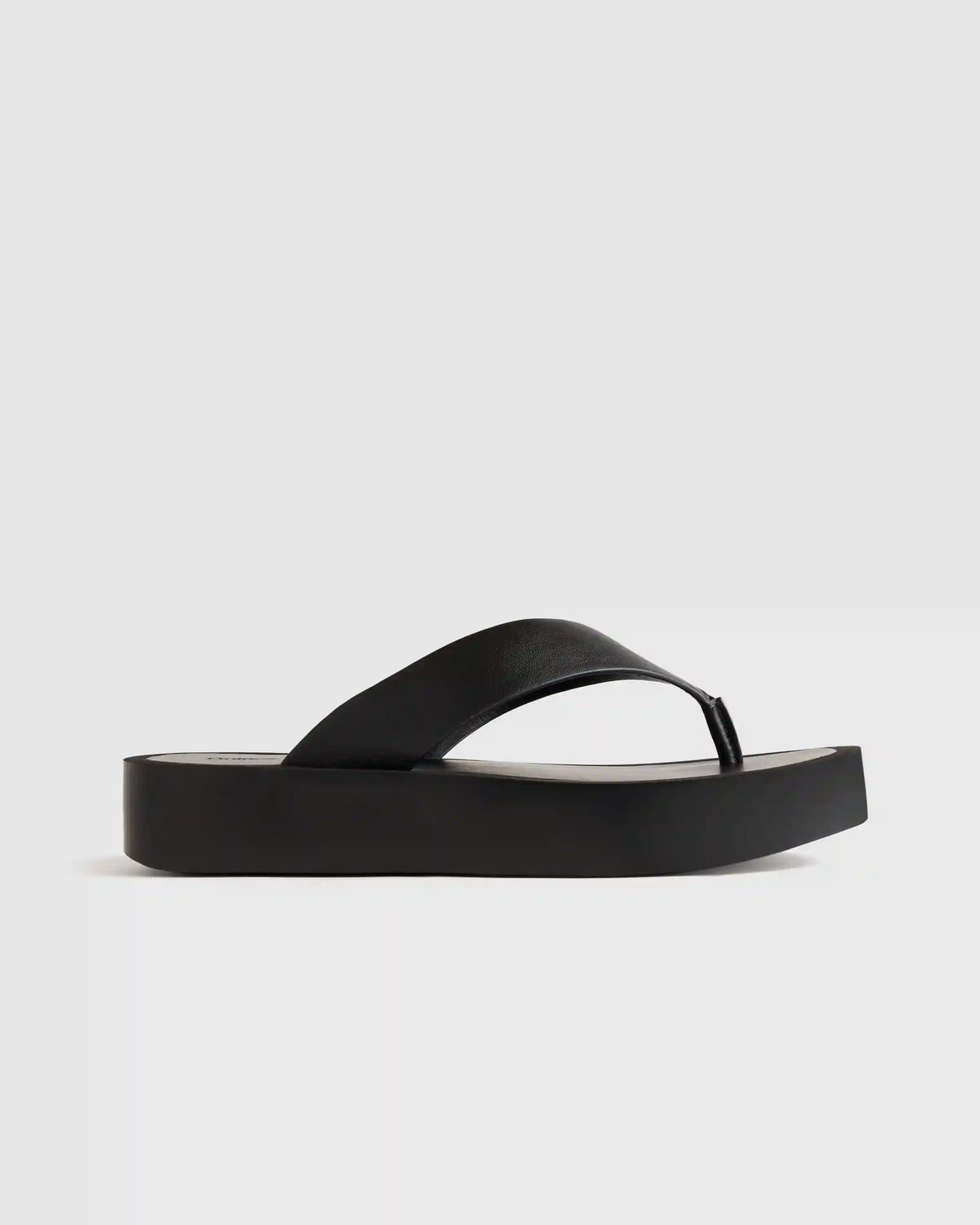 Italian Leather Thong Platform Sandal