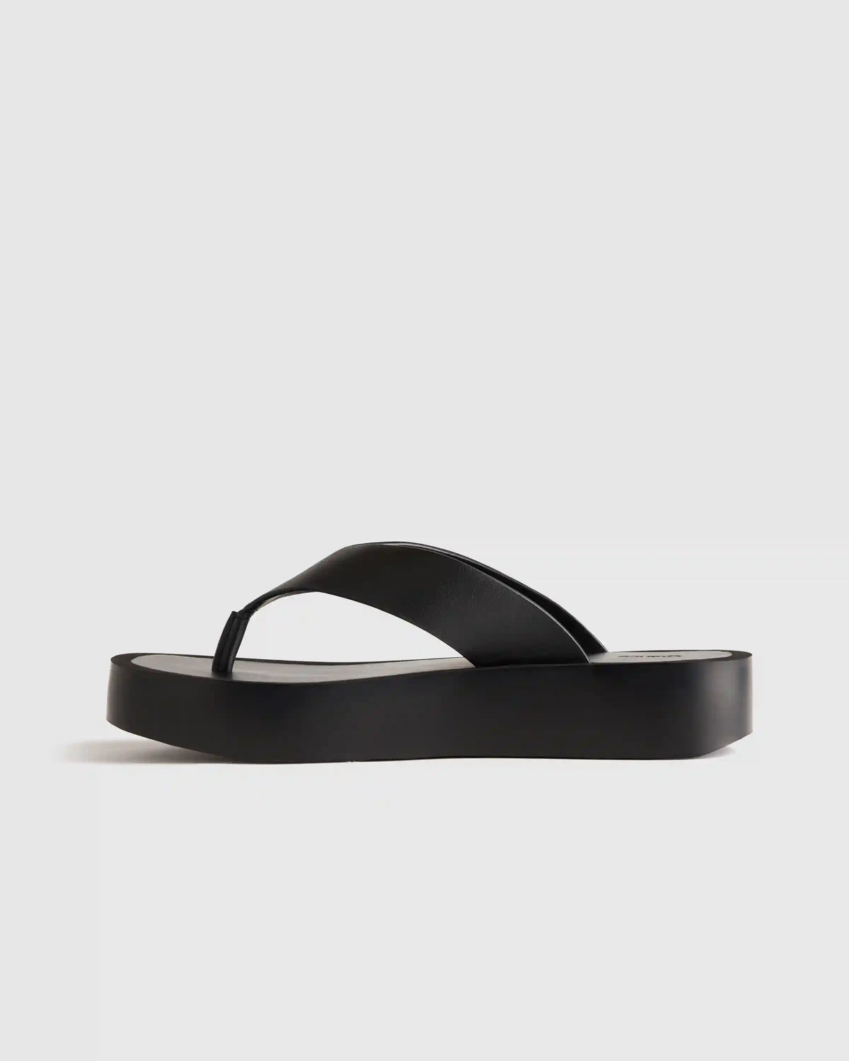 Italian Leather Thong Platform Sandal