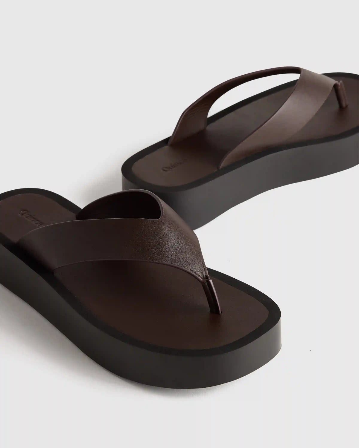 Italian Leather Thong Platform Sandal