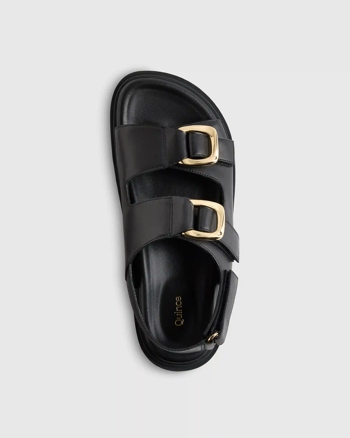 Italian Leather Double Buckle Slingback Sandal
