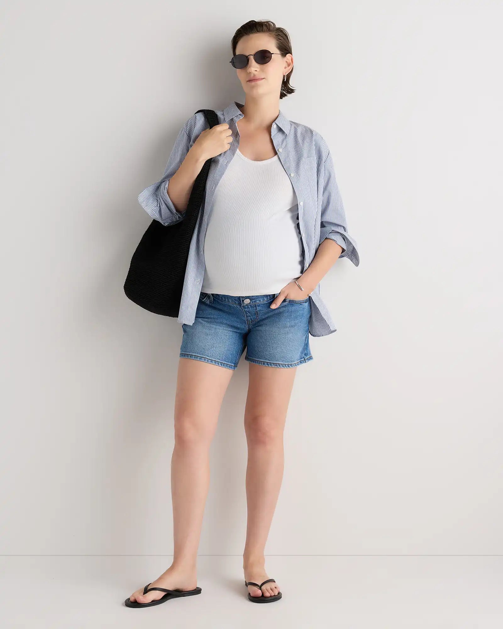 Lila Stretch Maternity Vintage Shorts