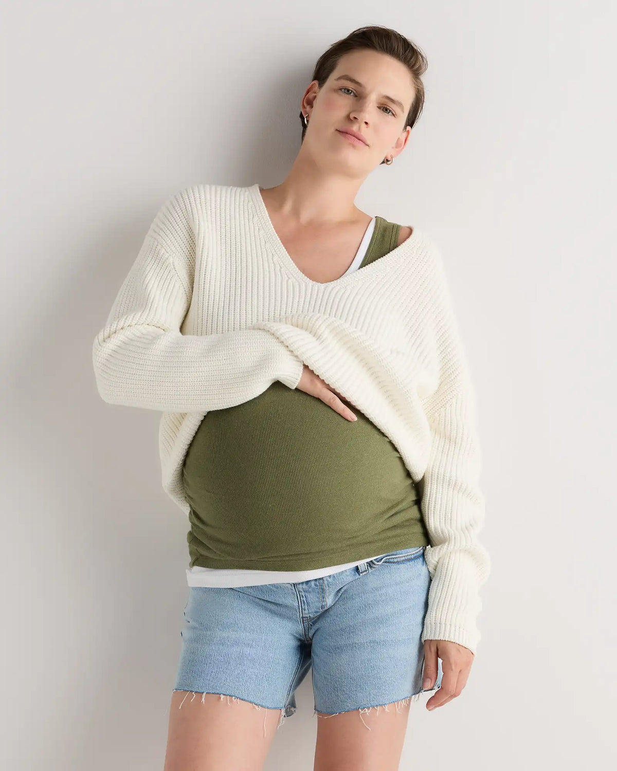Lila Stretch Maternity Vintage Shorts