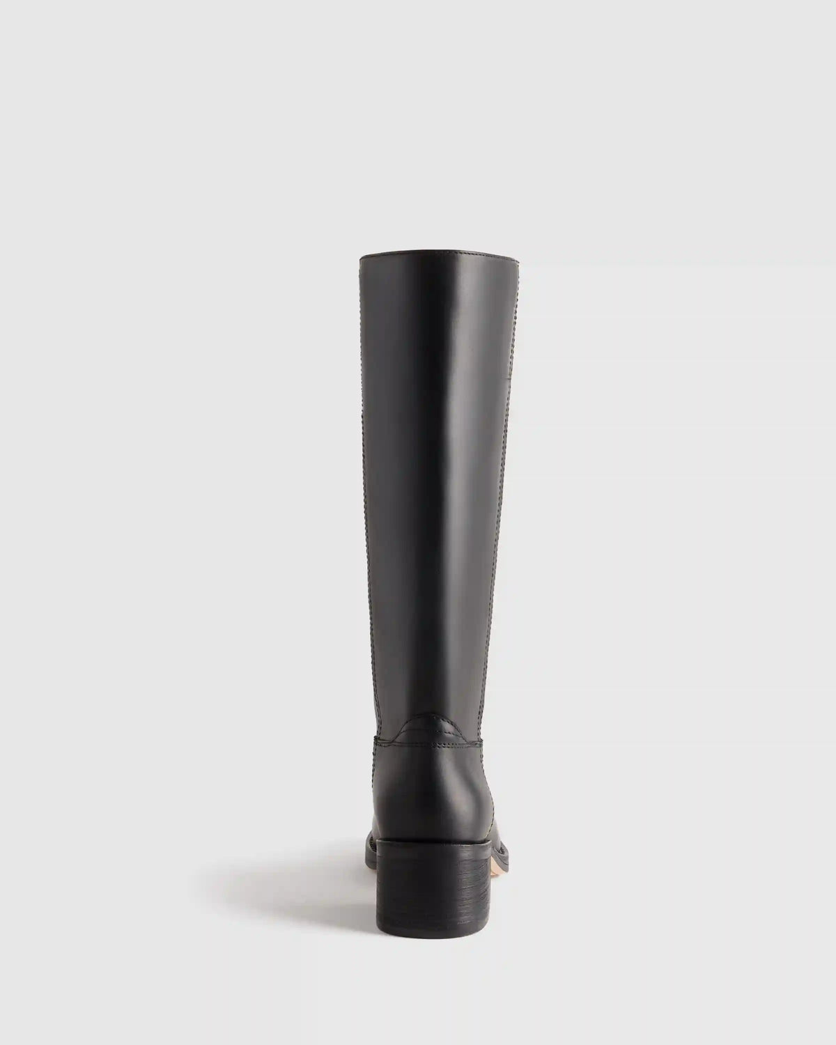 Italian Leather Block Heel Boot