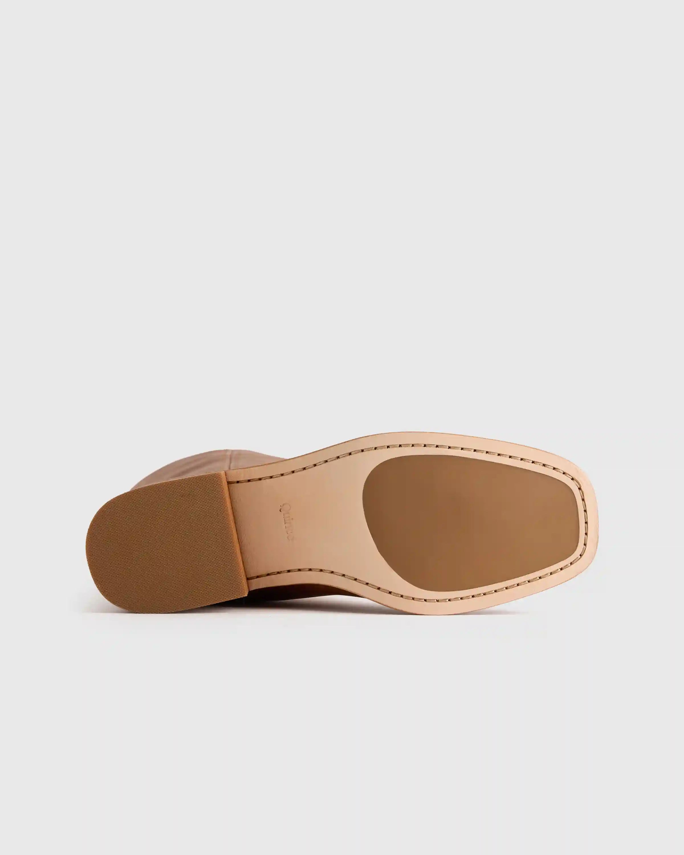 Italian Leather Block Heel Boot