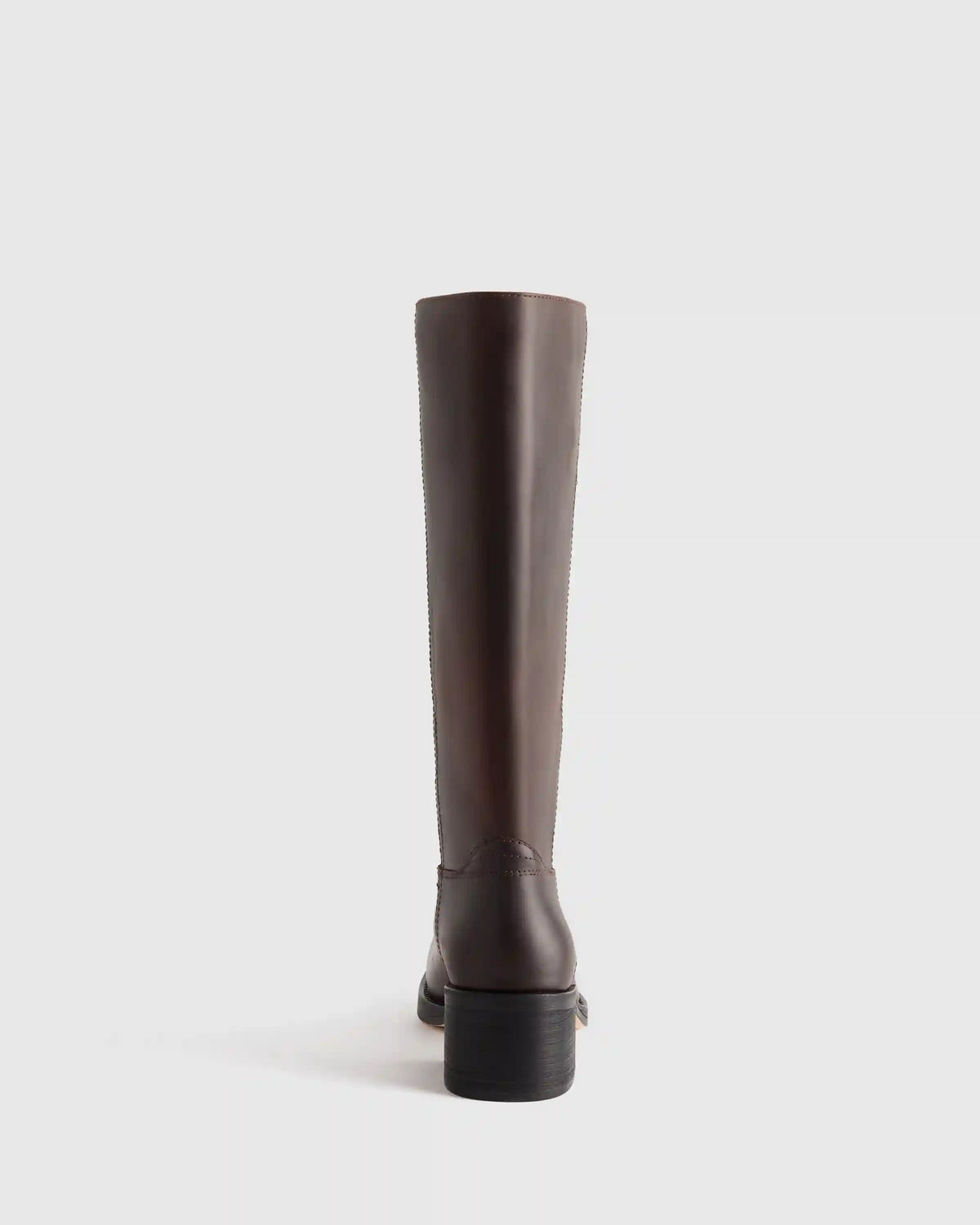 Italian Leather Block Heel Boot