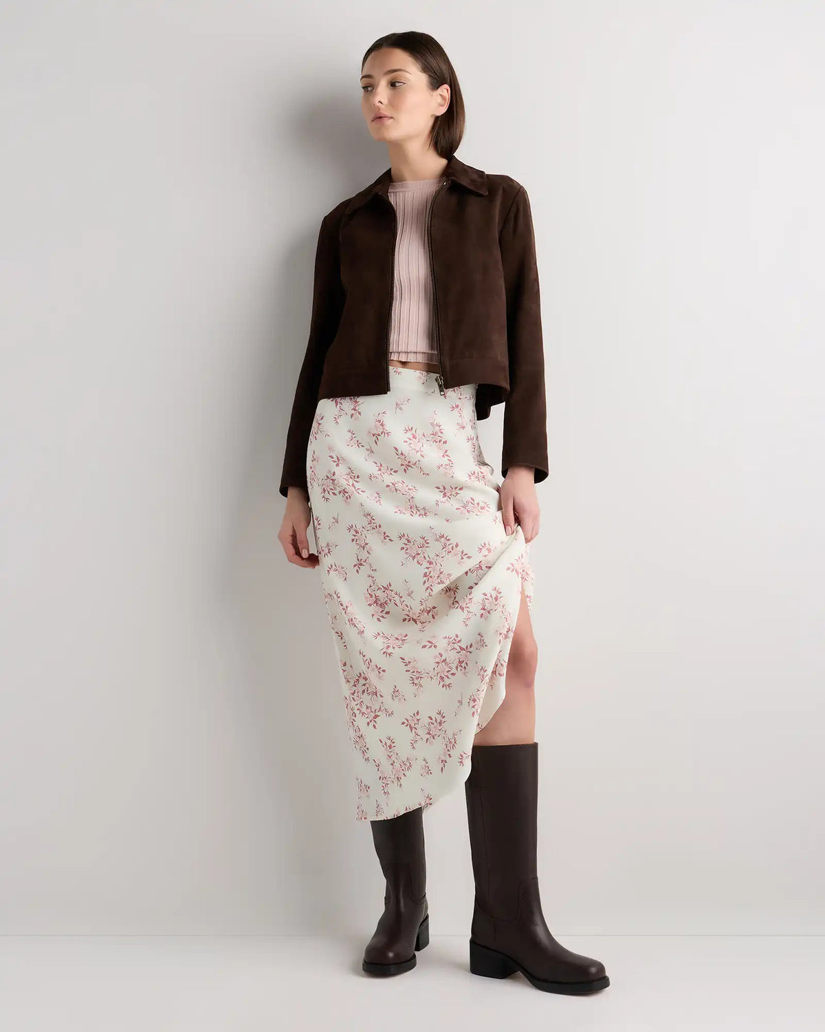 Italian Leather Block Heel Boot