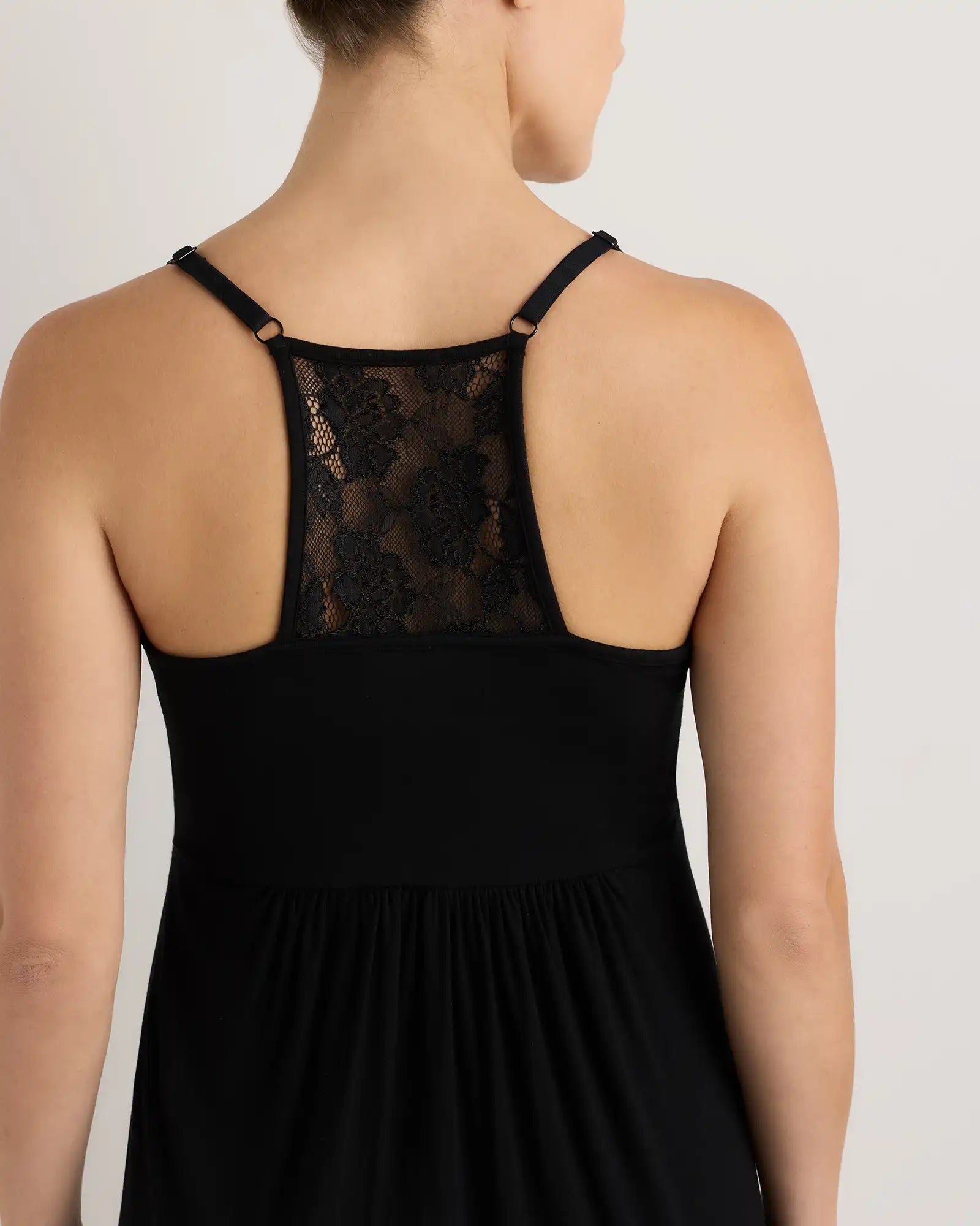 Bamboo Jersey Lace Detail Maternity & Nursing Nightgown