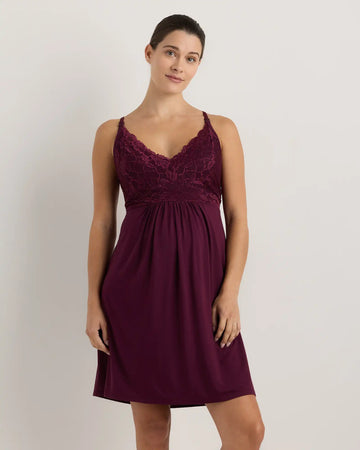 Bamboo Jersey Lace Detail Maternity & Nursing Nightgown