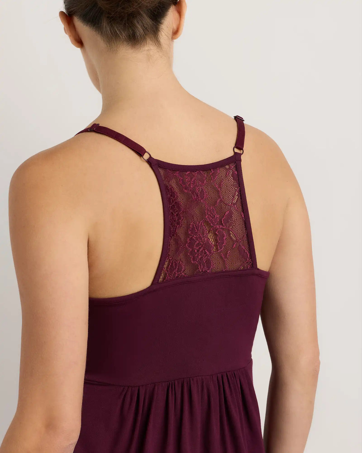 Bamboo Jersey Lace Detail Maternity & Nursing Nightgown