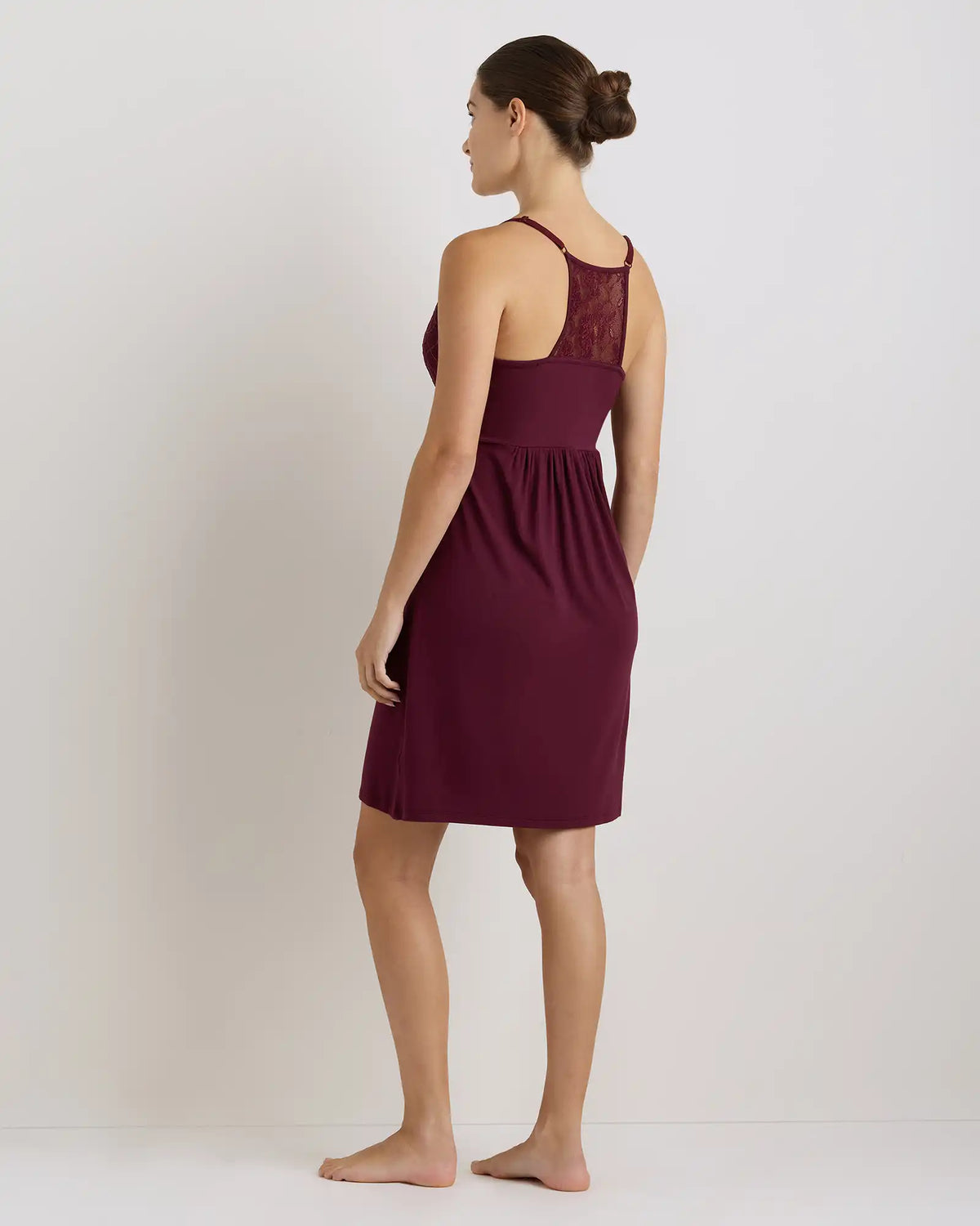 Bamboo Jersey Lace Detail Maternity & Nursing Nightgown